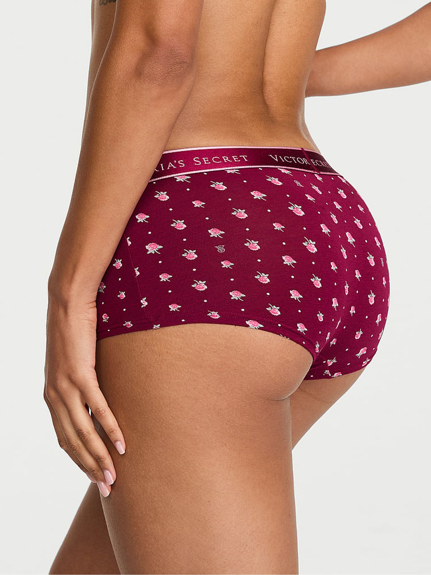 Fresh Jam Red Floral Short Logo Knickers - Image 2 of 2