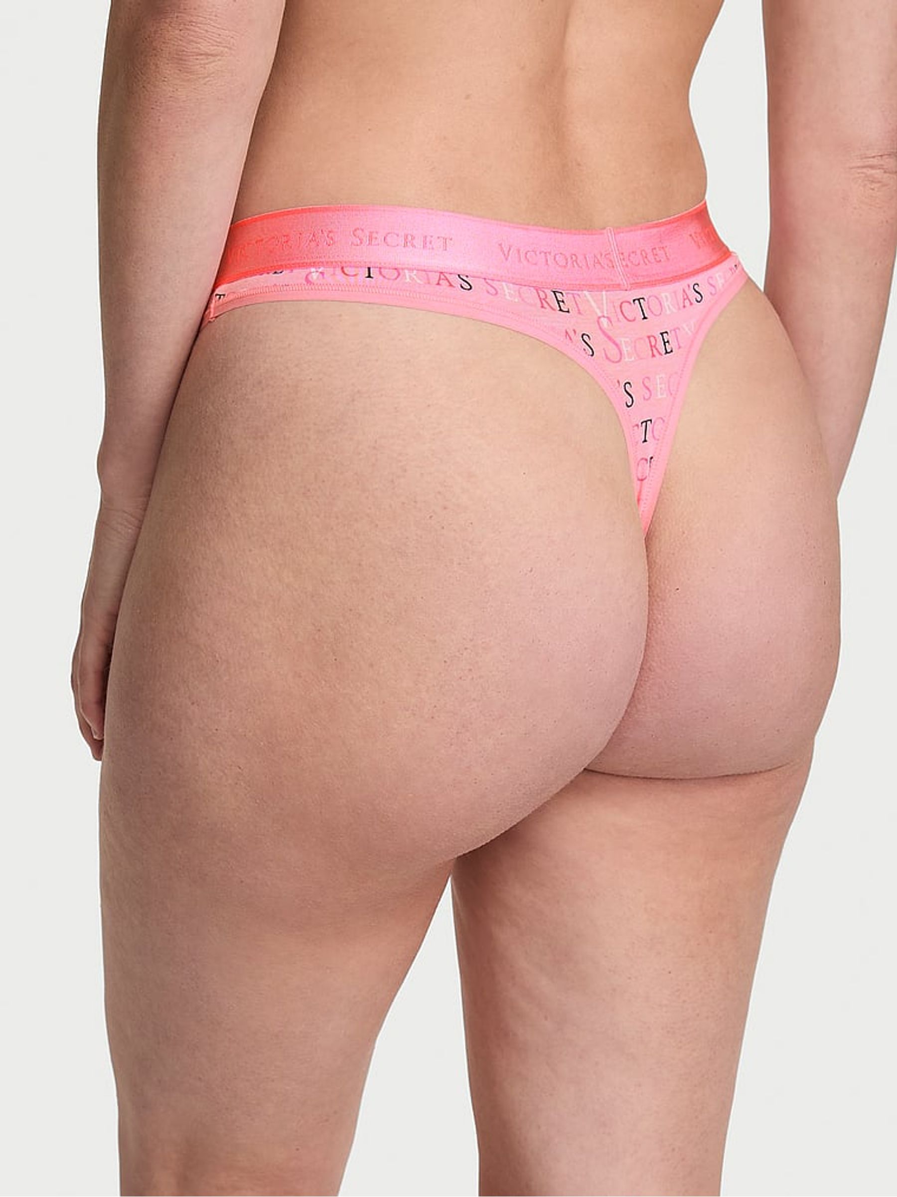 Victoria Pink Heritage Thong Logo Knickers - Image 2 of 2