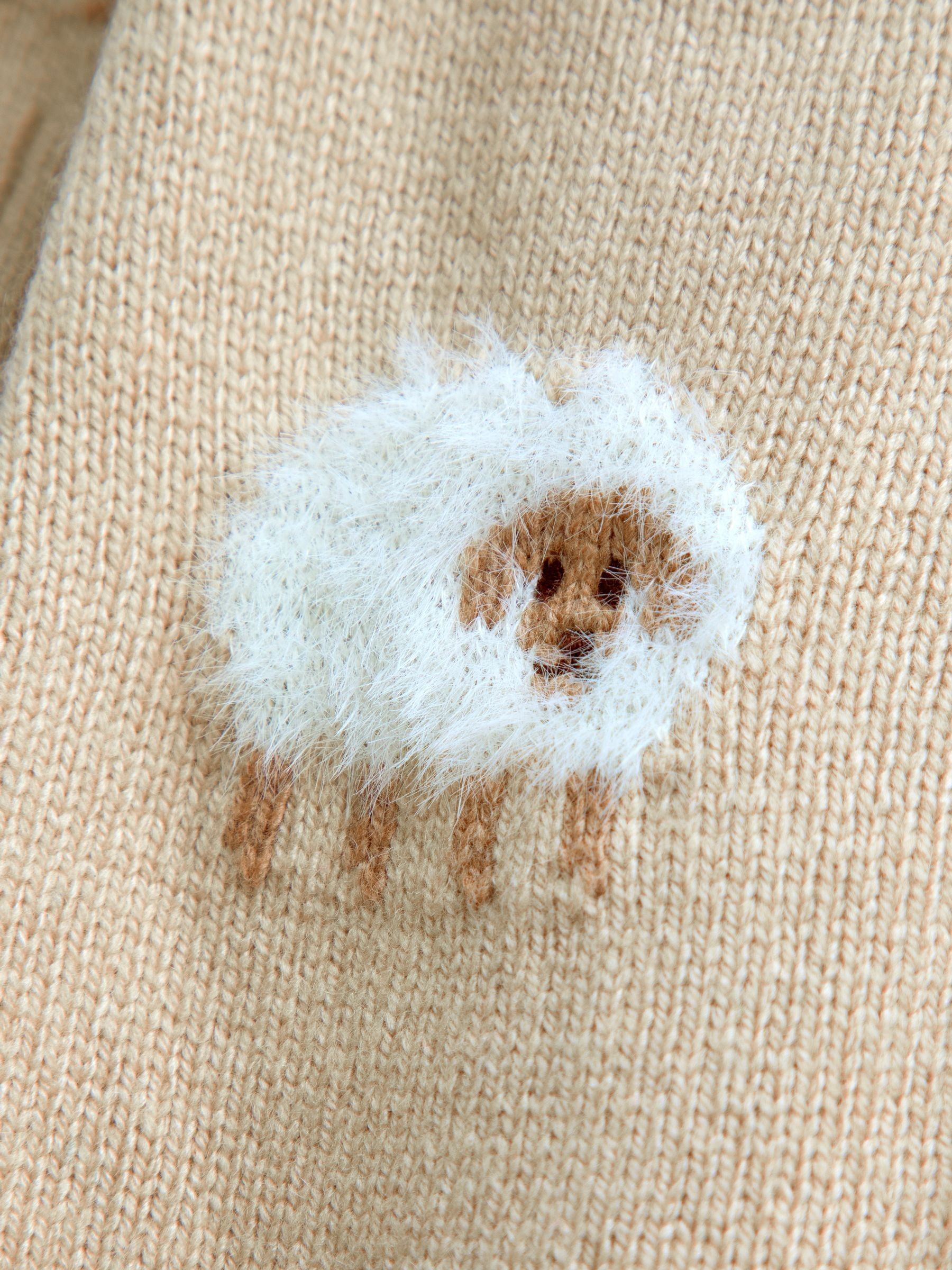 Natural Sheep Knit All-In-One - Image 4 of 4 Natural Sheep Knit All-In-One - Image 4 of 4