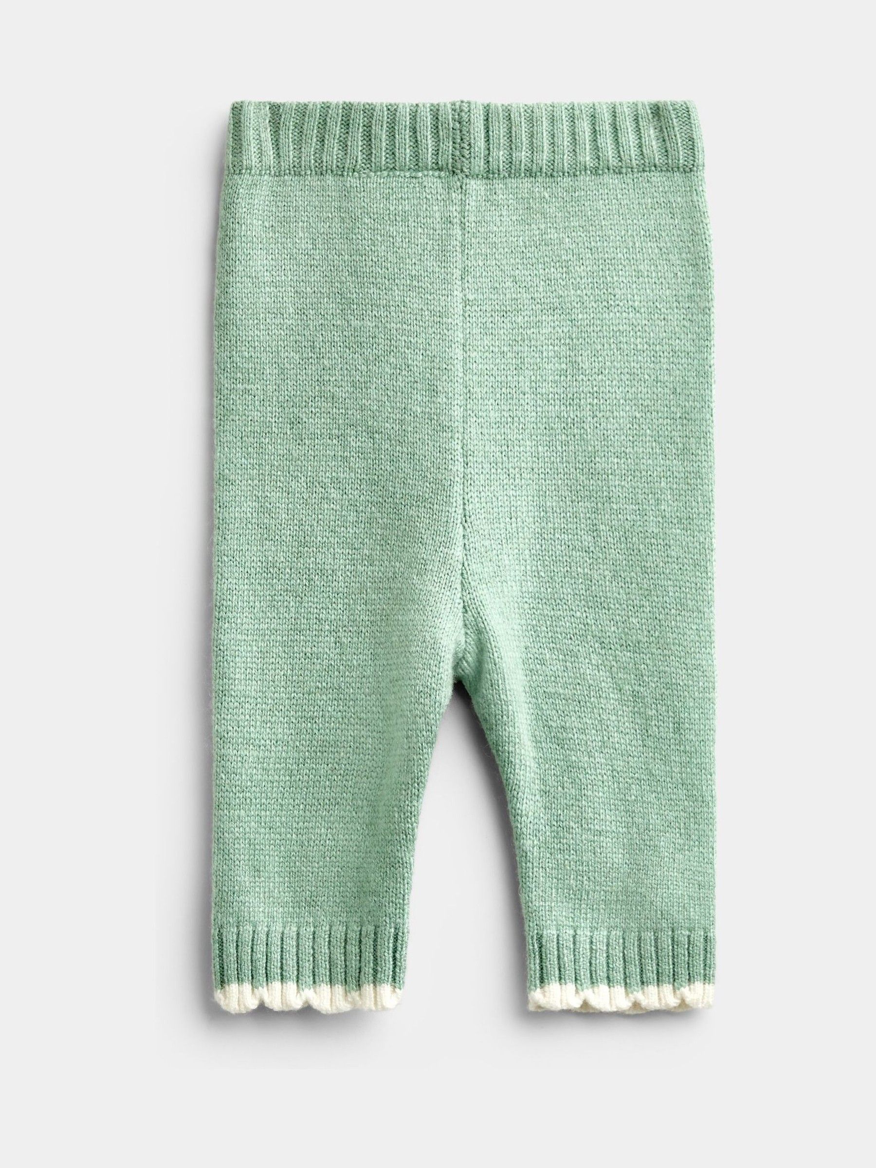 Sage Green Hedgehog Knit Cardigan, Leggings & Hat Set - Image 6 of 9