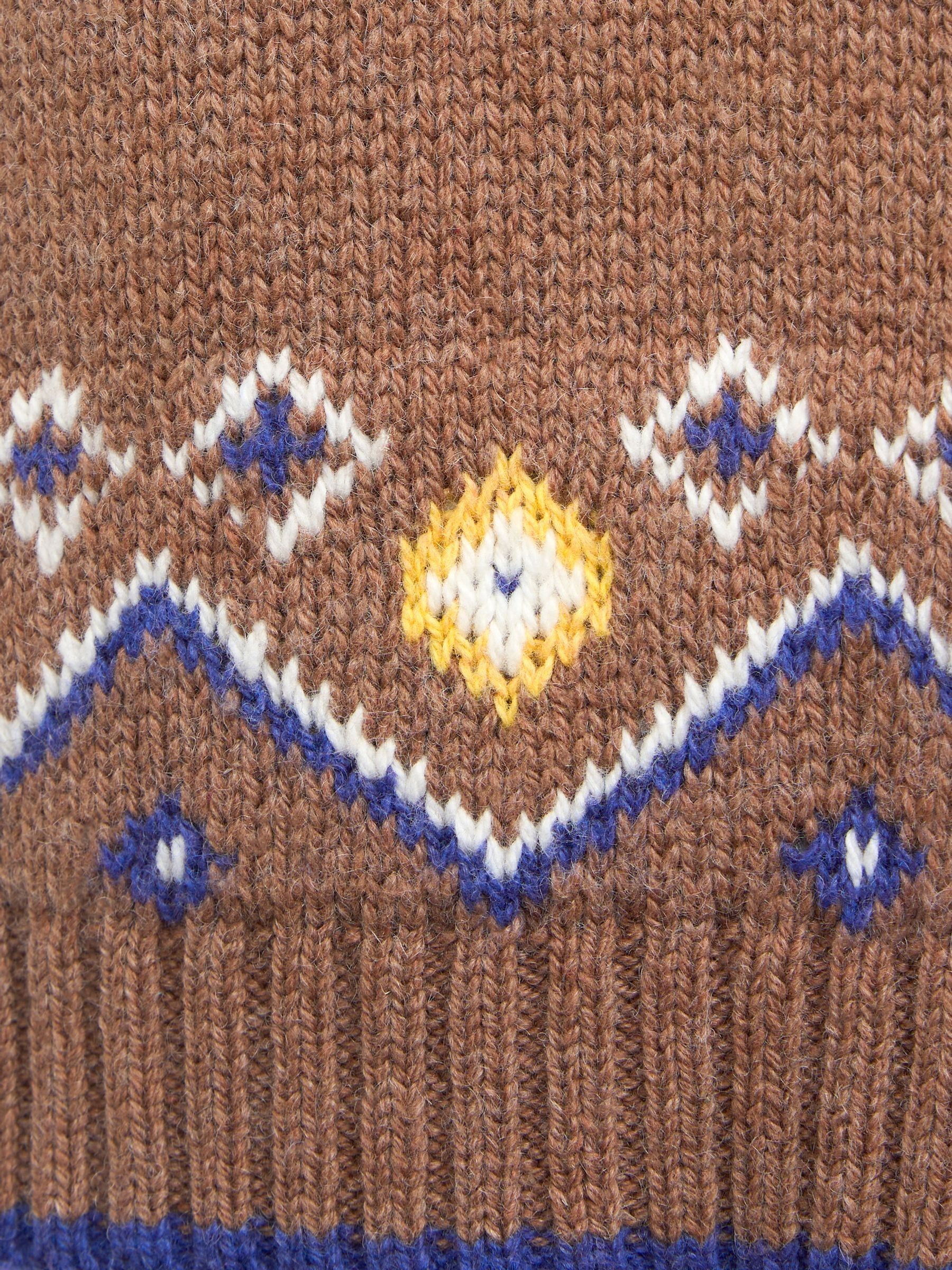 Brown Bear Fairisle Half Zip Knitted Jumper - Image 4 of 4 Brown Bear Fairisle Half Zip Knitted Jumper - Image 4 of 4