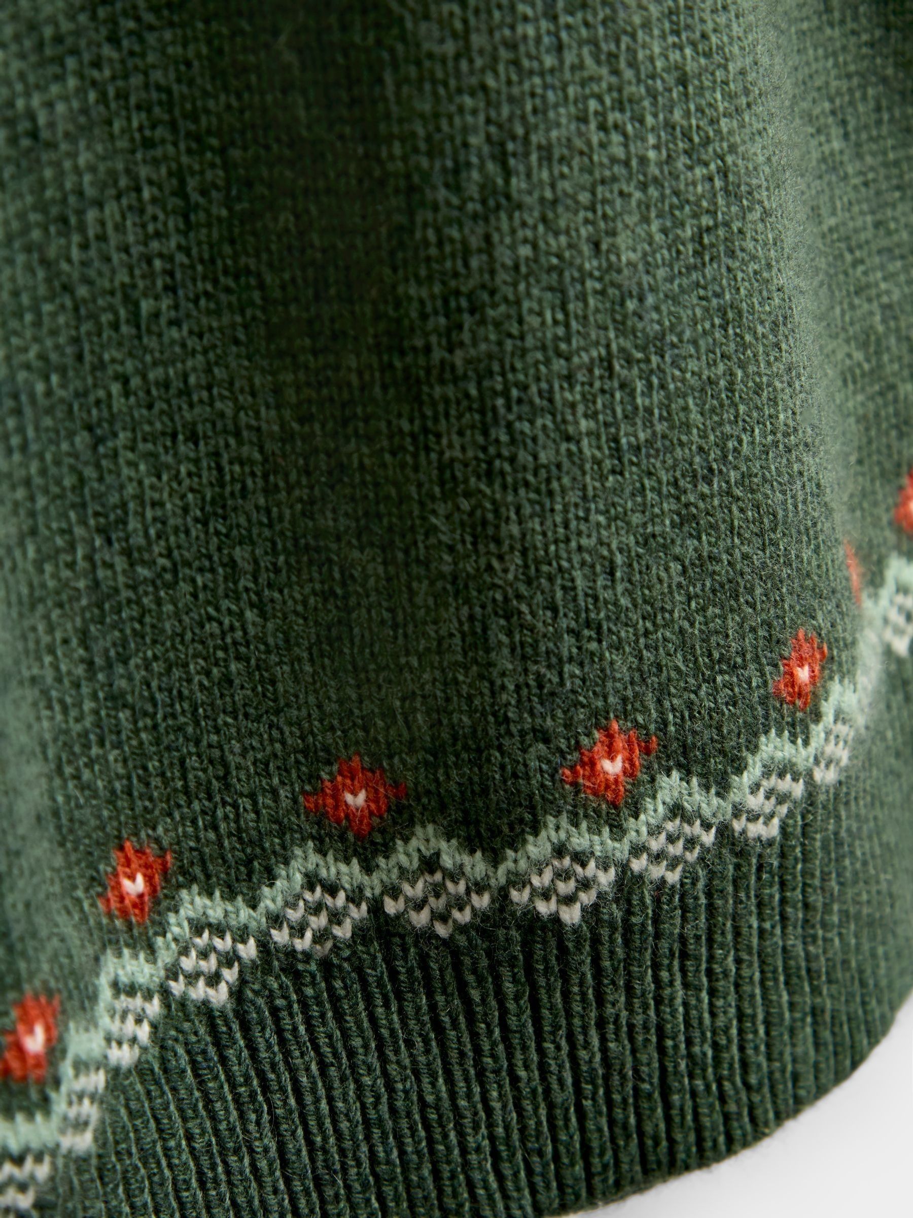 Khaki Green Tractor Fairisle Knitted Jumper - Image 4 of 4 Khaki Green Tractor Fairisle Knitted Jumper - Image 4 of 4