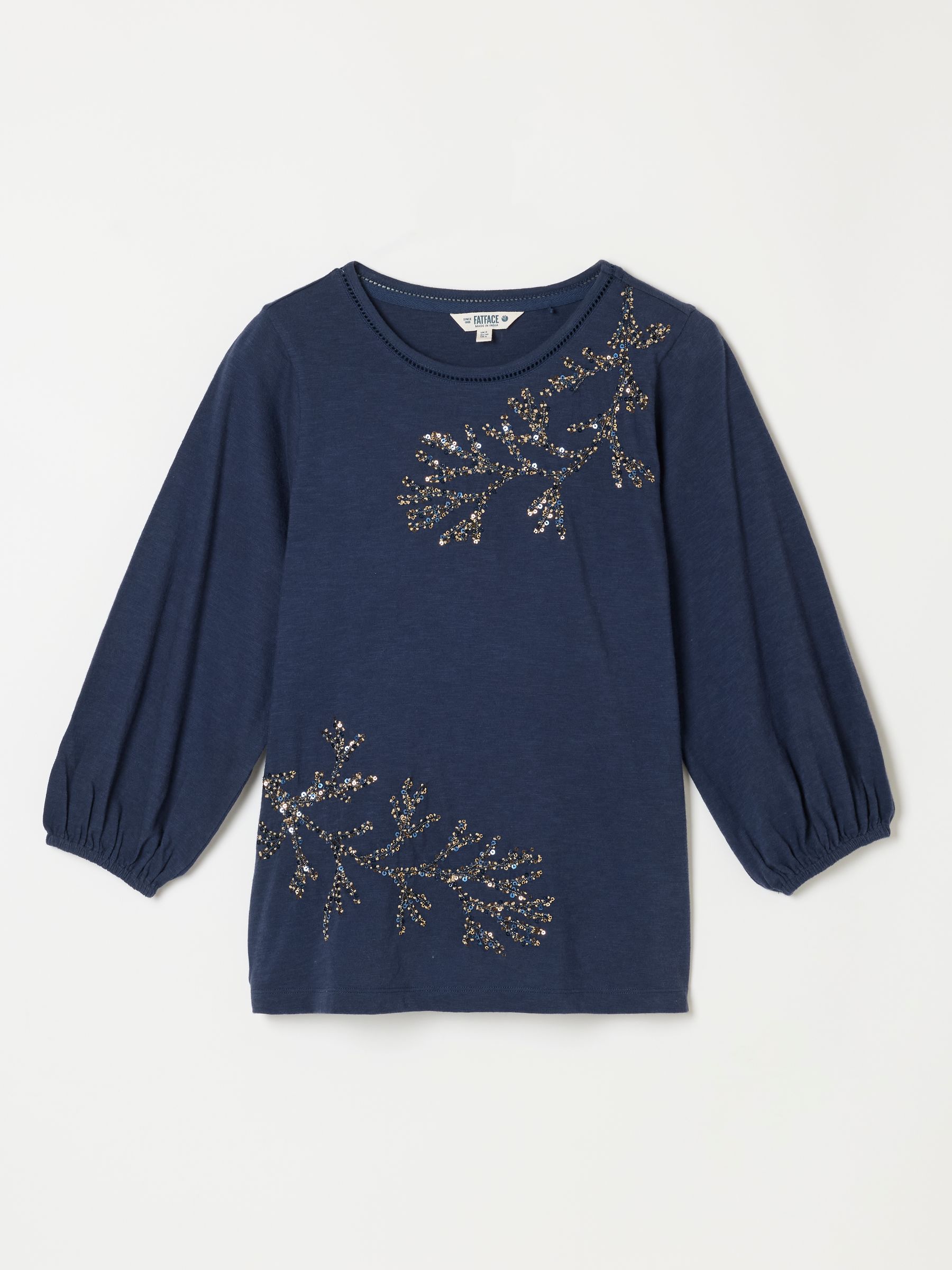 Penny Navy Sparkle Graphic Top - Image 5 of 5