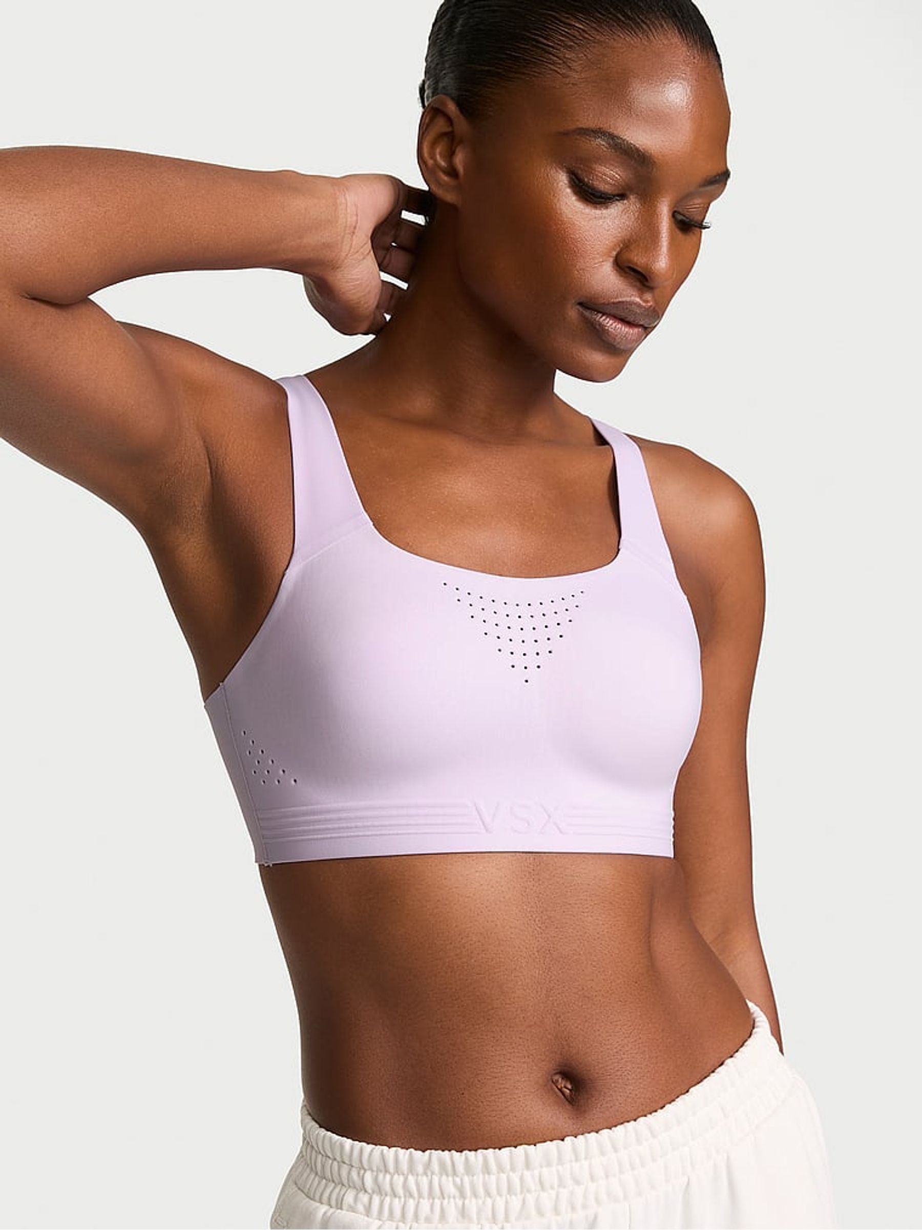 Purple Whisper Back Close Featherweight Max™ High Impact Sports Bra - Image 1 of 2 Purple Whisper Back Close Featherweight Max™ High Impact Sports Bra - Image 1 of 2