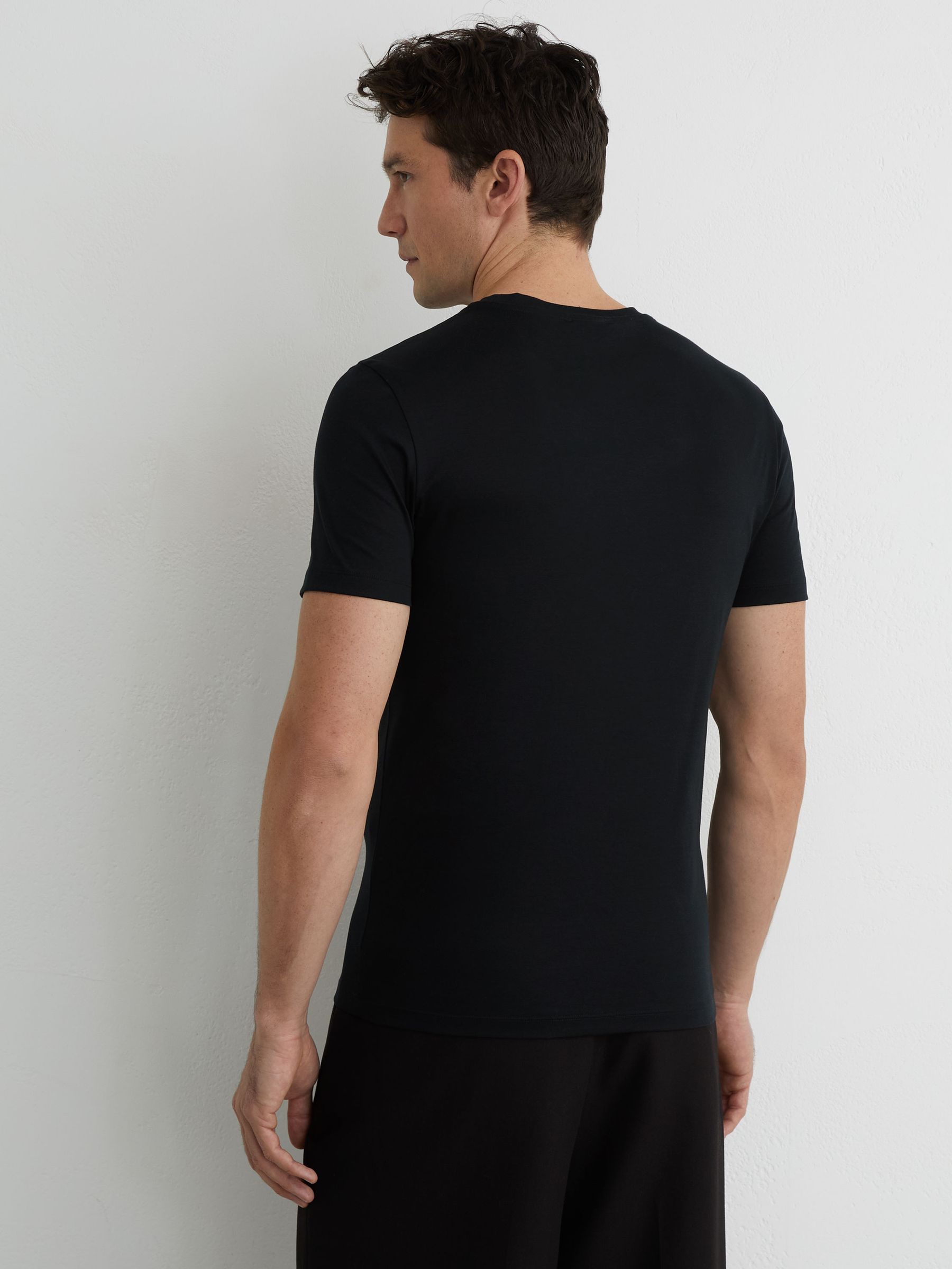 Air-Water Cotton Muscle-Fit T-Shirt in Navy - Image 5 of 6