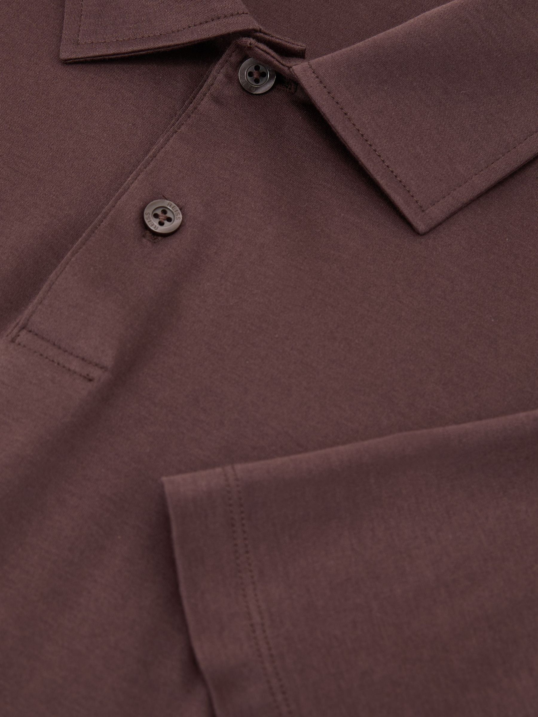 Air-Water Cotton Polo Shirt in Dark Plum - Image 5 of 5