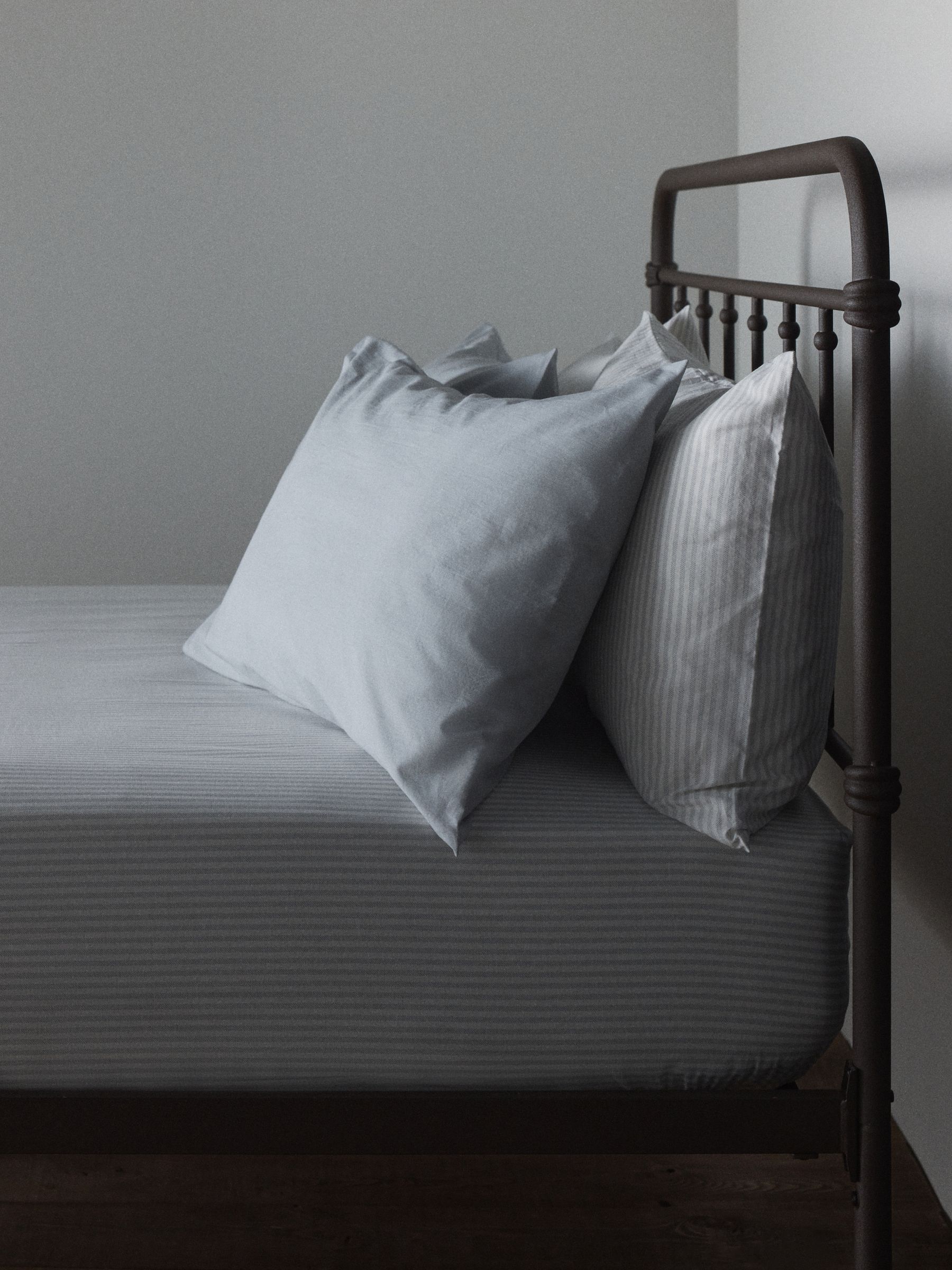 The Set Set of 2 Blue/Stripe Pillowcase and Fitted Sheet - Image 5 of 6