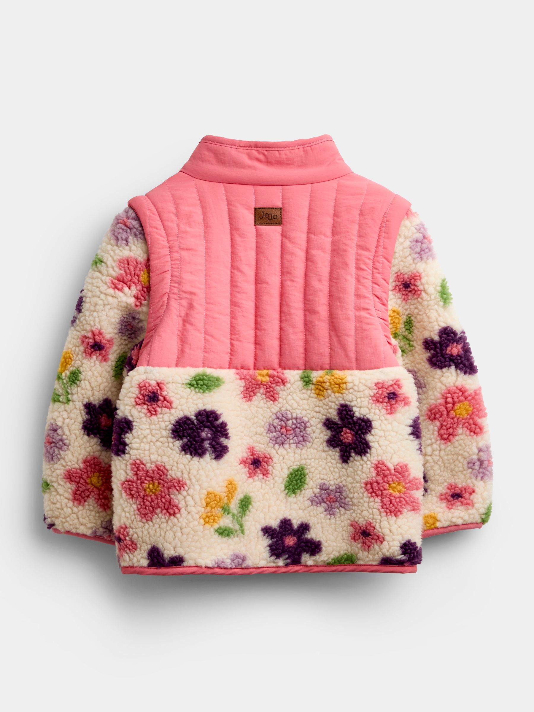 Pink Floral Zip-Off Sleeve 2-in-1 Borg Fleece - Image 2 of 6