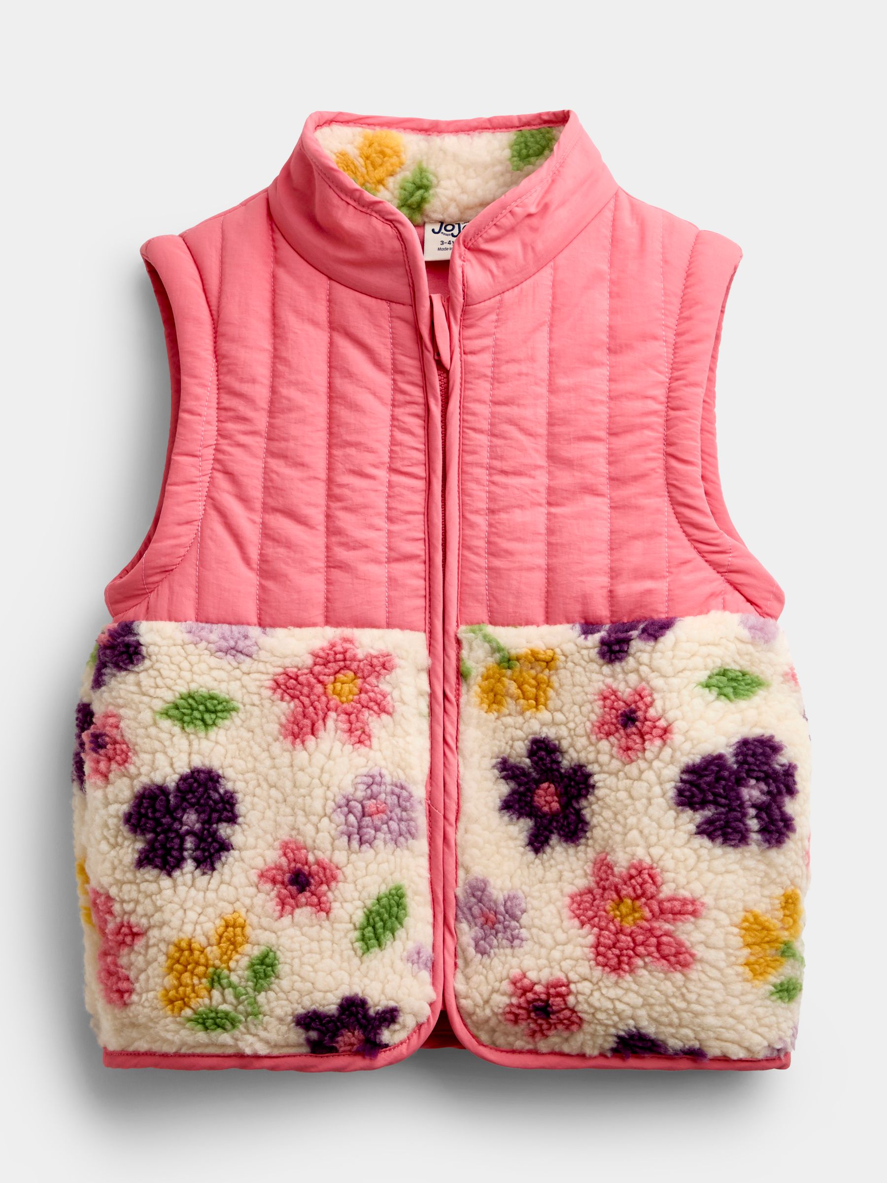 Pink Floral Zip-Off Sleeve 2-in-1 Borg Fleece - Image 3 of 6