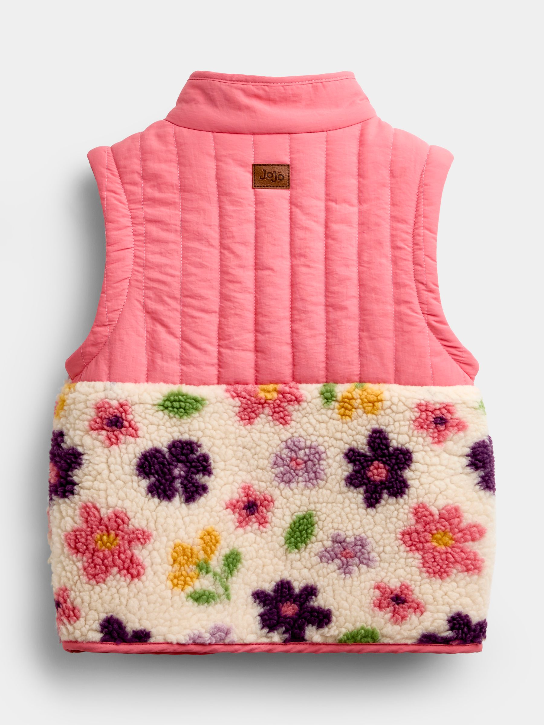 Pink Floral Zip-Off Sleeve 2-in-1 Borg Fleece - Image 4 of 6