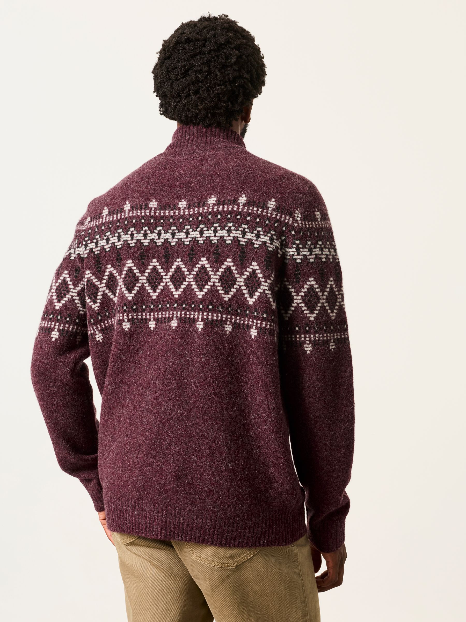 Brinley Burgundy Red Half Neck Knitted Jumper - Image 2 of 5
