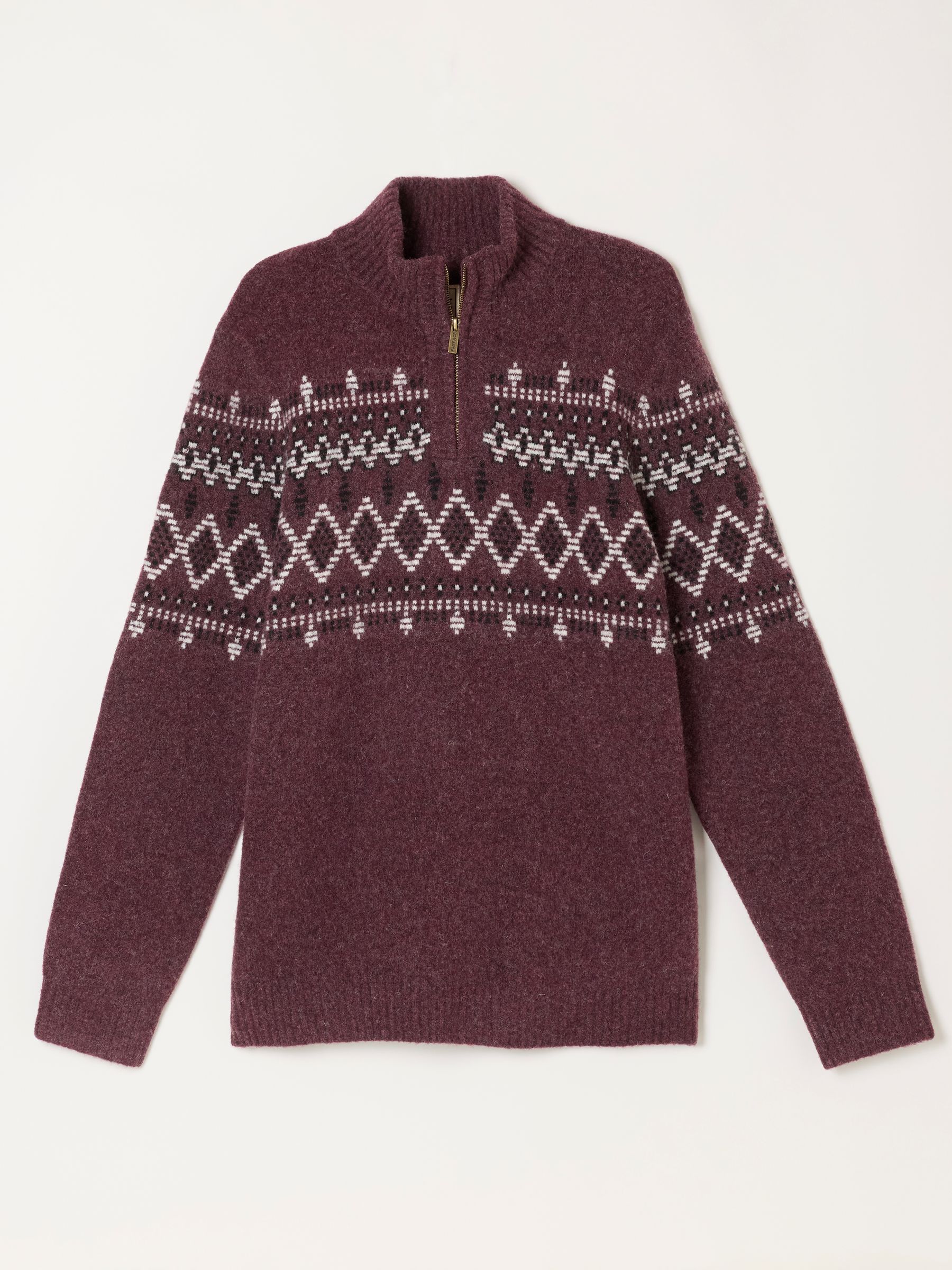 Brinley Burgundy Red Half Neck Knitted Jumper - Image 5 of 5