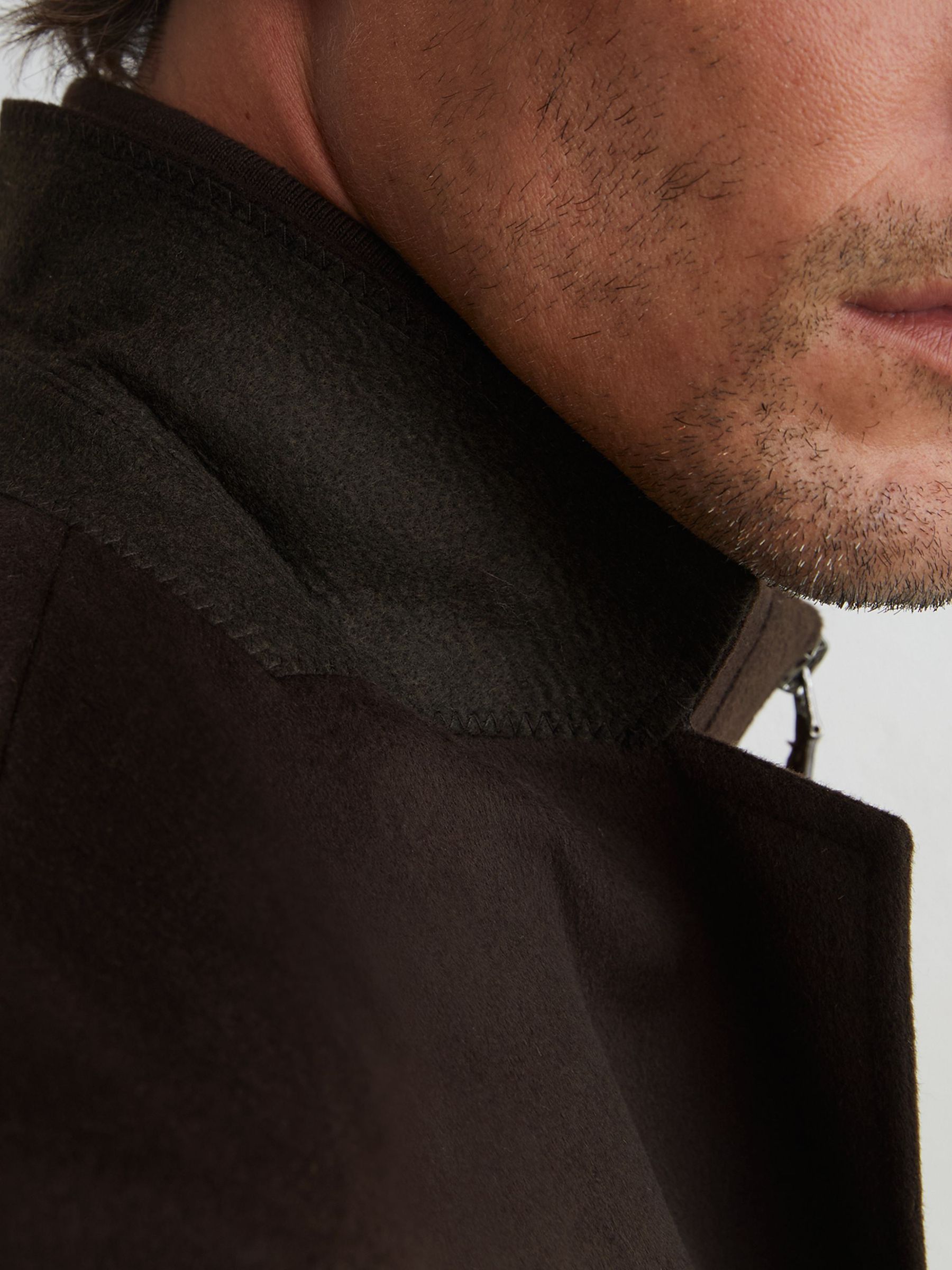 Single-Breasted Blazer With Gilet Insert Tailored-Fit in Chocolate Brown - Image 7 of 9