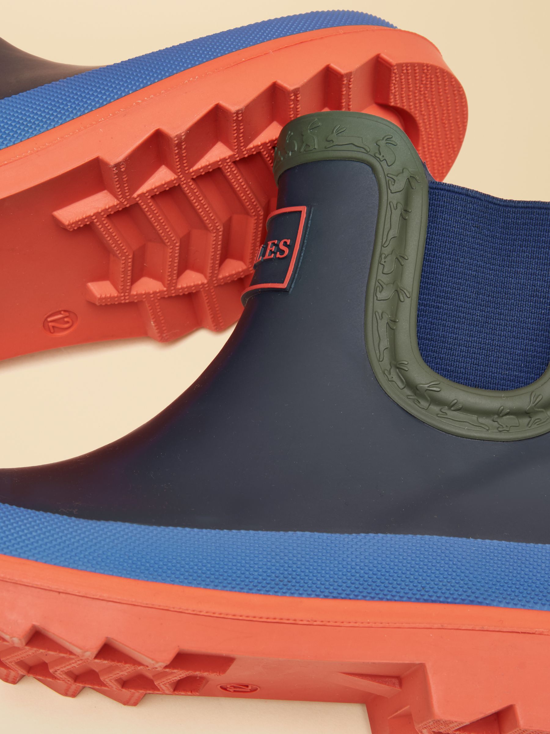 Kids Navy Colourblock Ankle Wellies - Image 5 of 6
