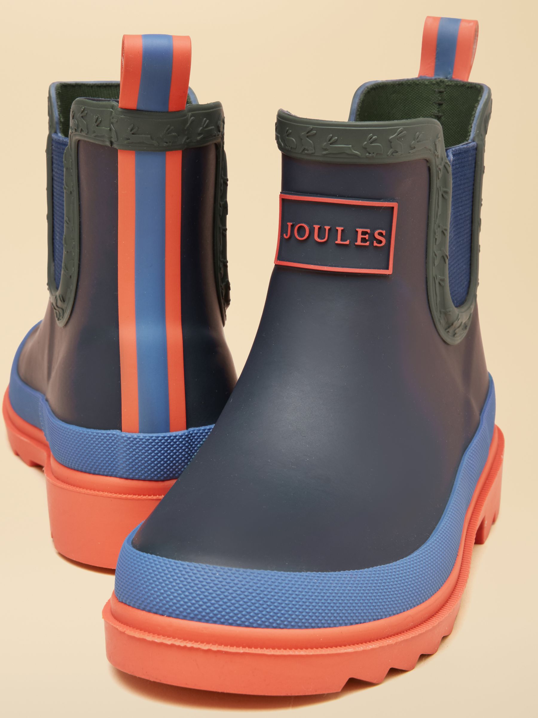 Kids Navy Colourblock Ankle Wellies - Image 6 of 6 Kids Navy Colourblock Ankle Wellies - Image 6 of 6