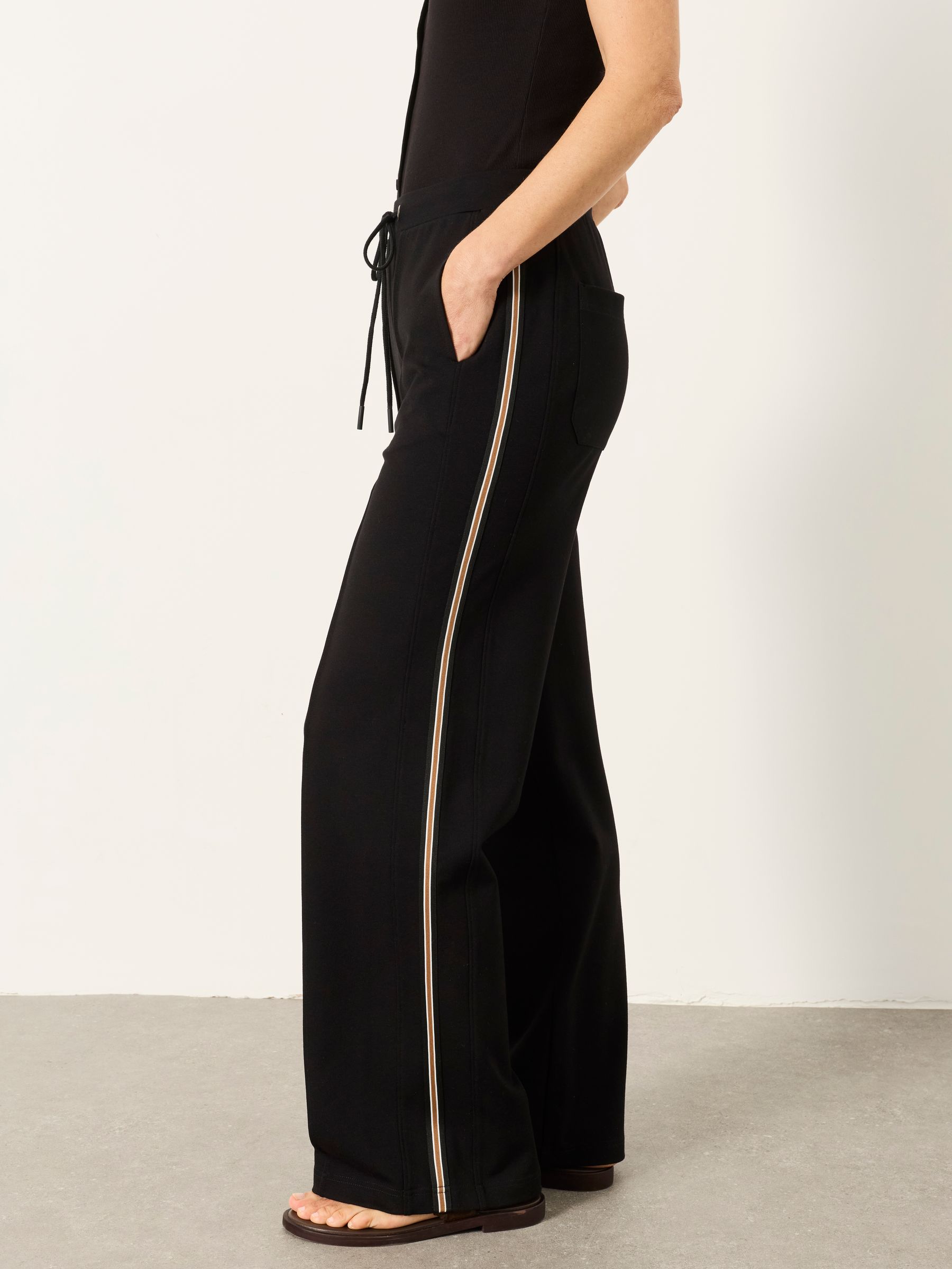 Black Ely Side Stripe Trousers - Image 1 of 6