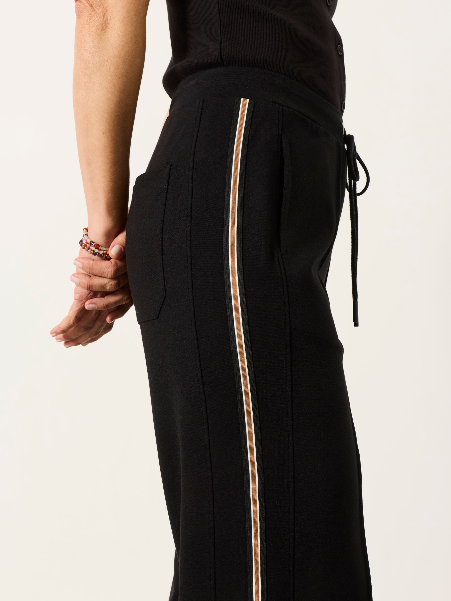 Black Ely Side Stripe Trousers - Image 3 of 6