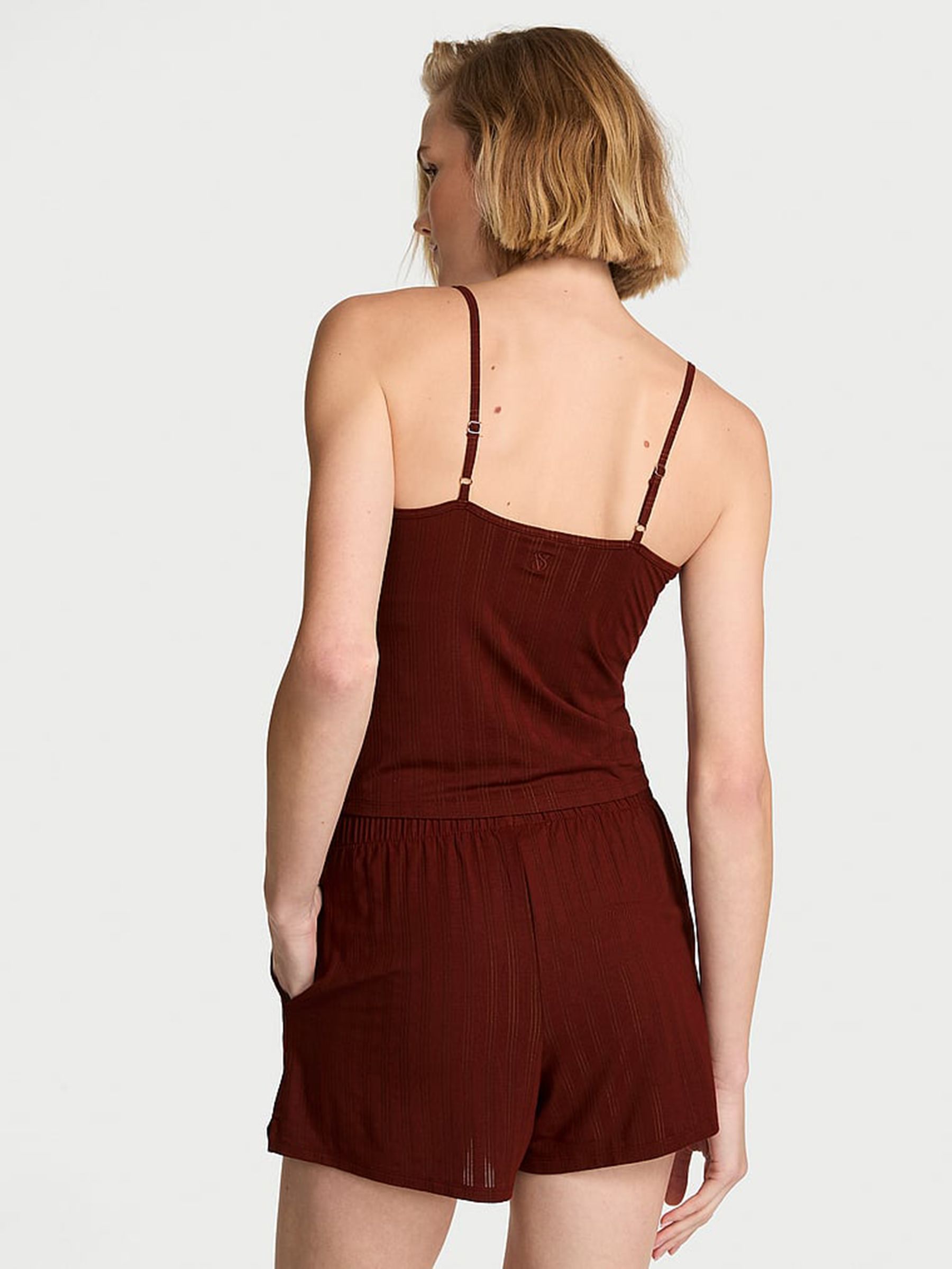 Cherrywood Brown Modal Ultra Fine Cami Shorts Set - Image 2 of 3