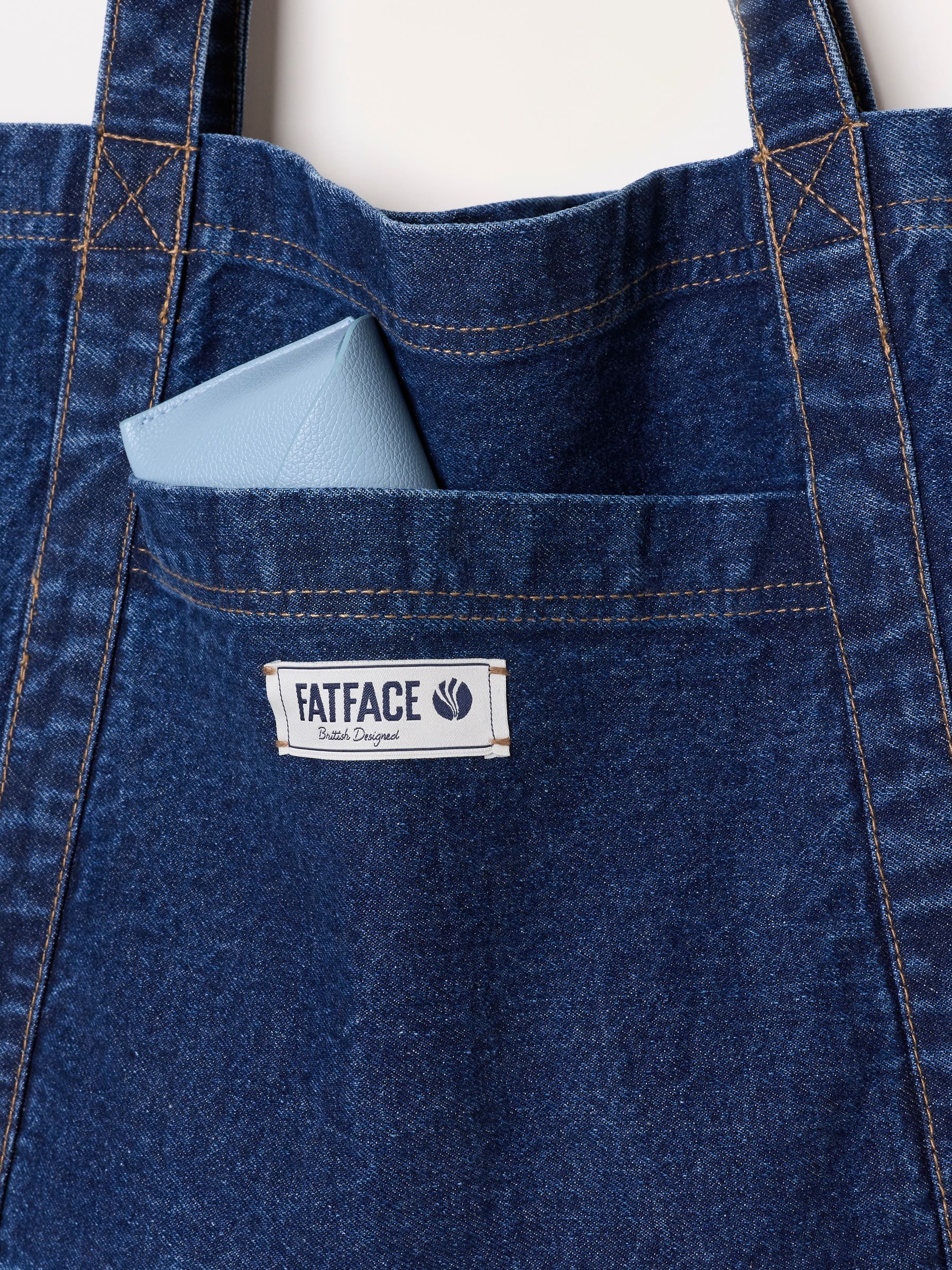 Denim Dark Blue Astrid Denim Tote Bag - Image 2 of 3
