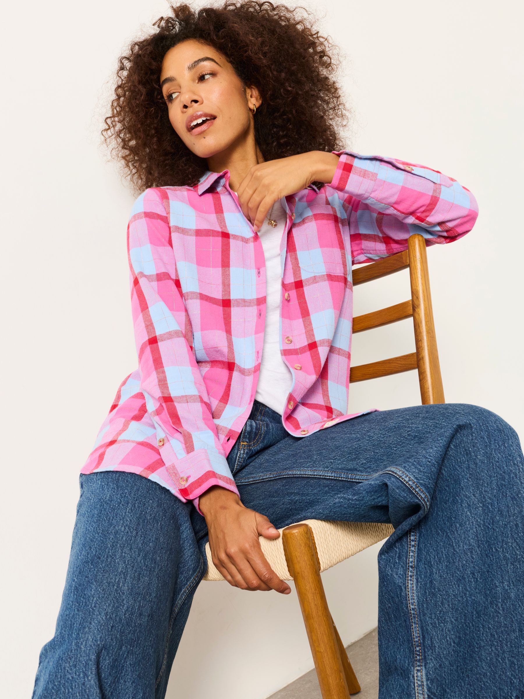 Olivia Pink Check Shirt - Image 4 of 6