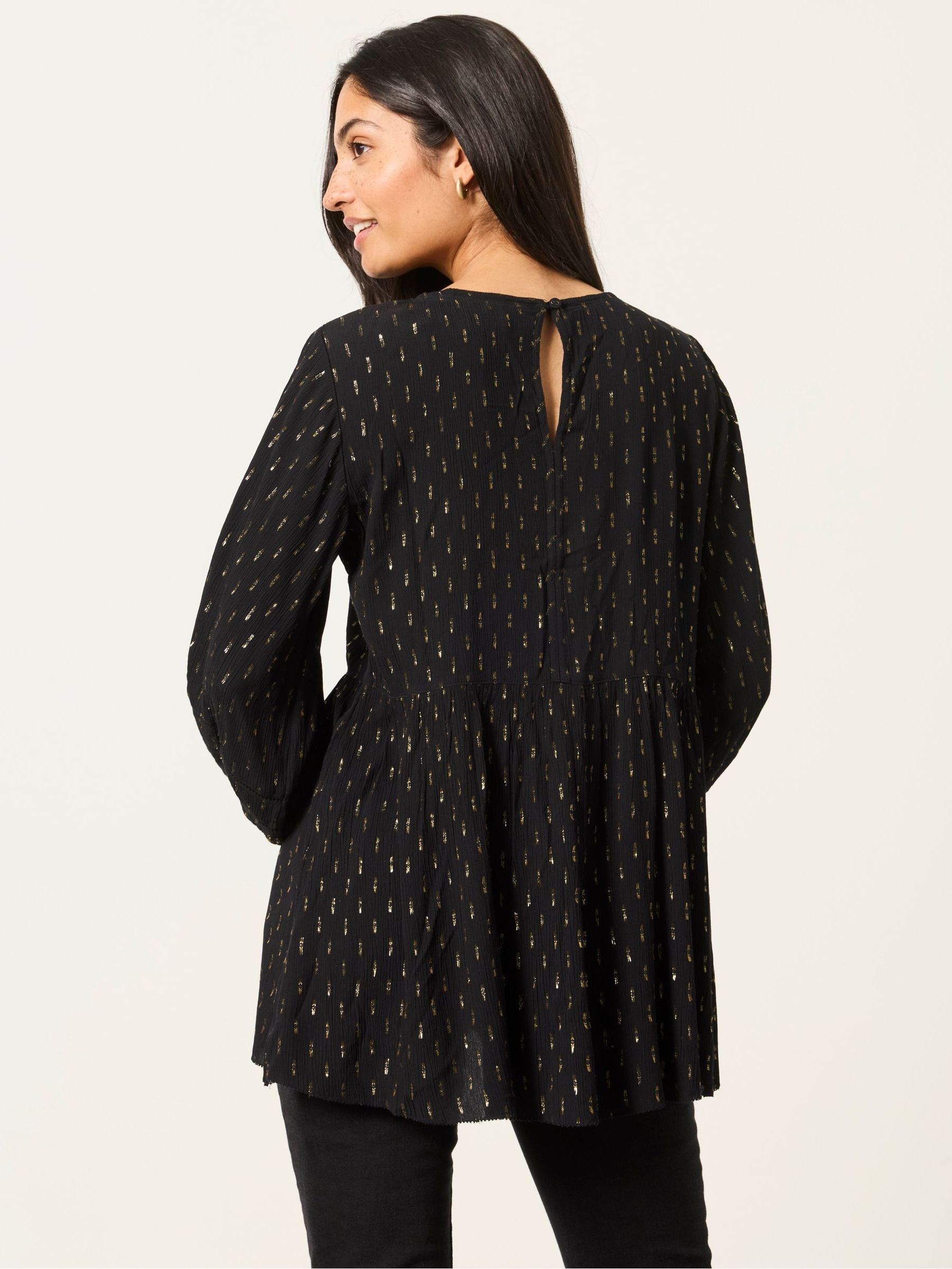 Stella Black Metallic Tunic - Image 2 of 7