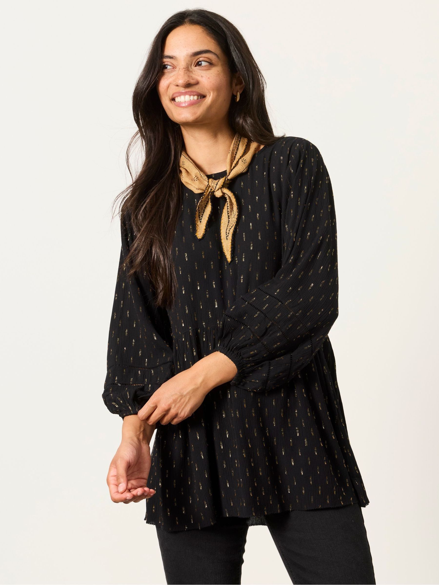 Stella Black Metallic Tunic - Image 3 of 7