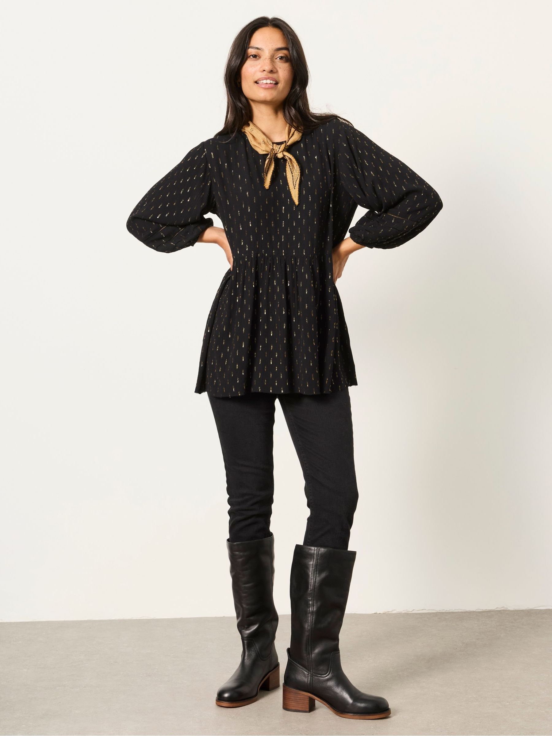Stella Black Metallic Tunic - Image 4 of 7