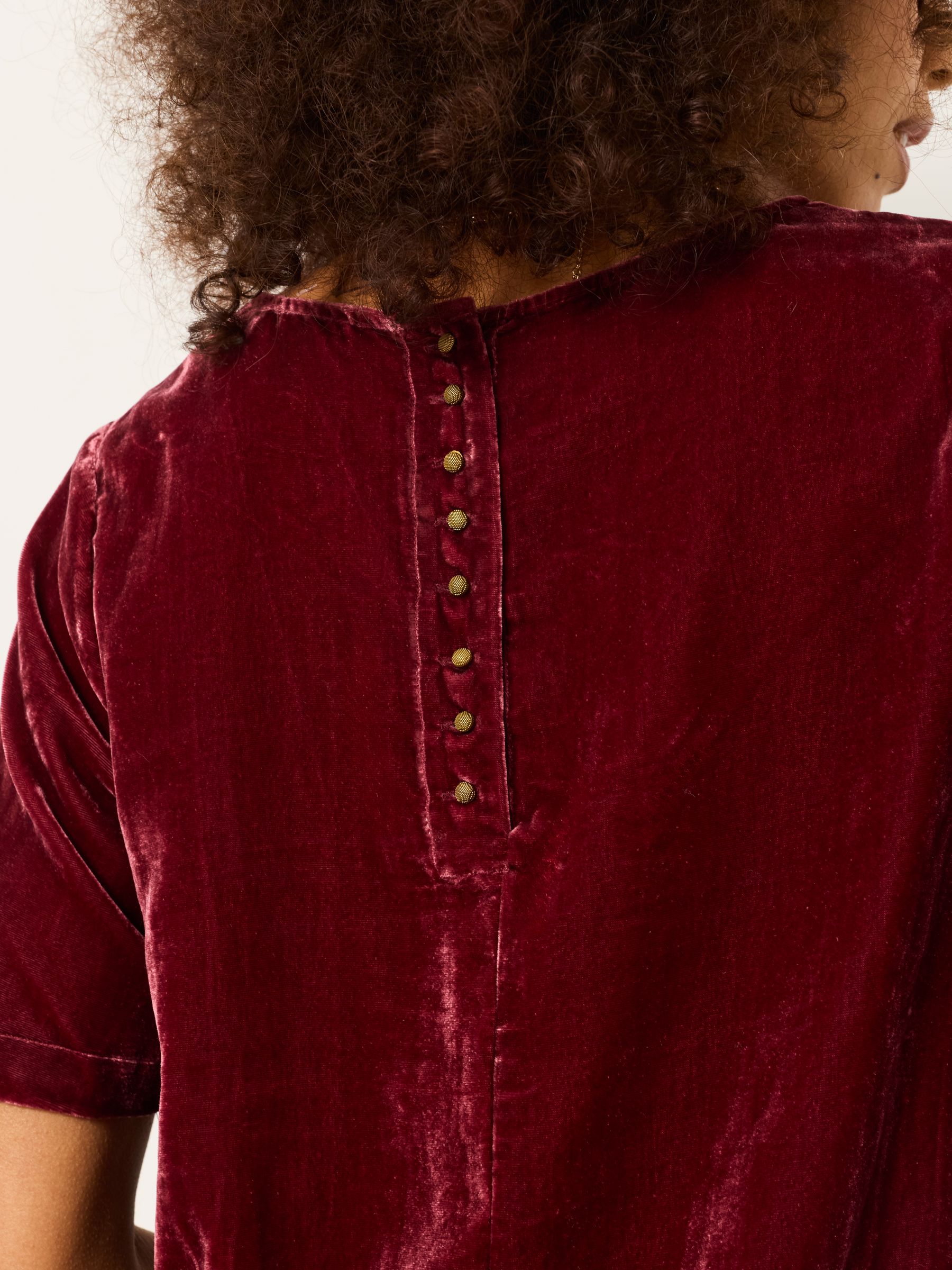Maddie Rose Pink Velvet Blouse - Image 5 of 8