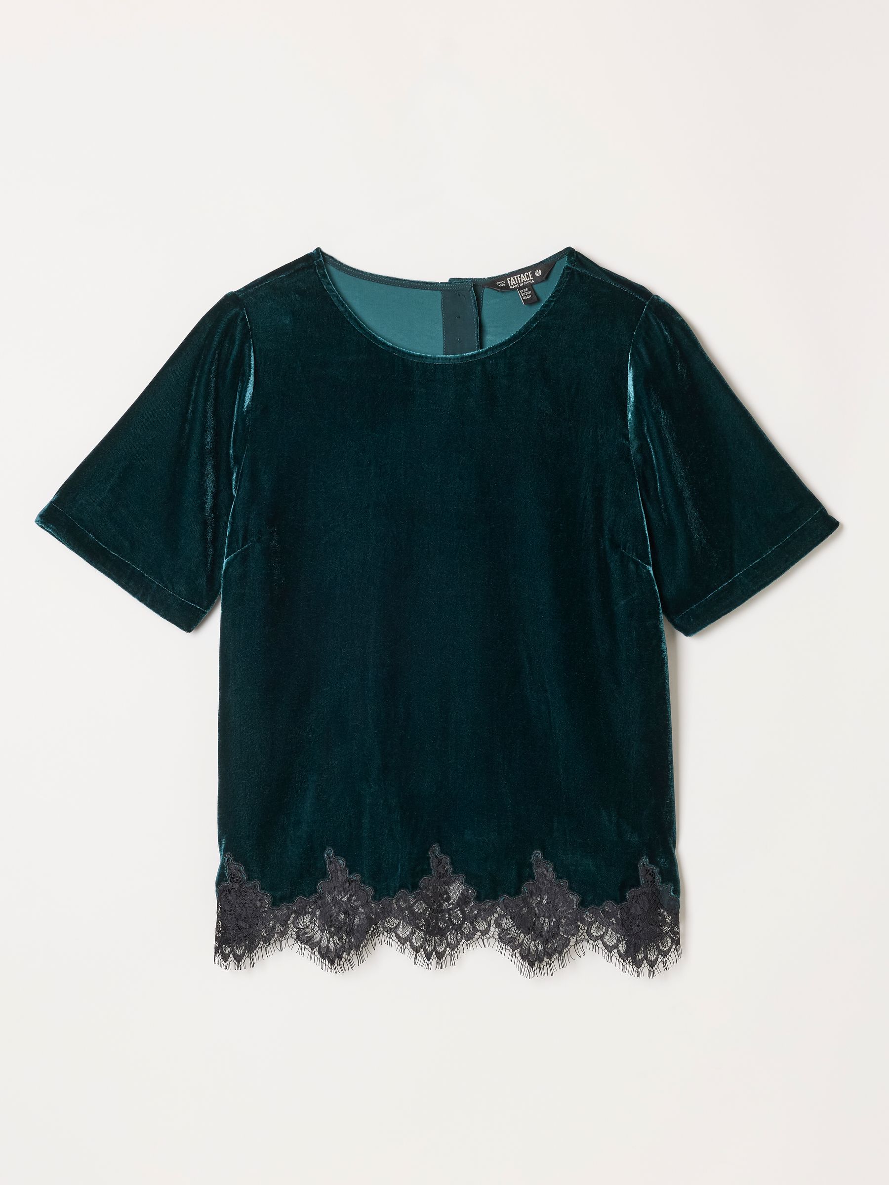 Maddie Teal Blue Velvet Blouse - Image 6 of 7