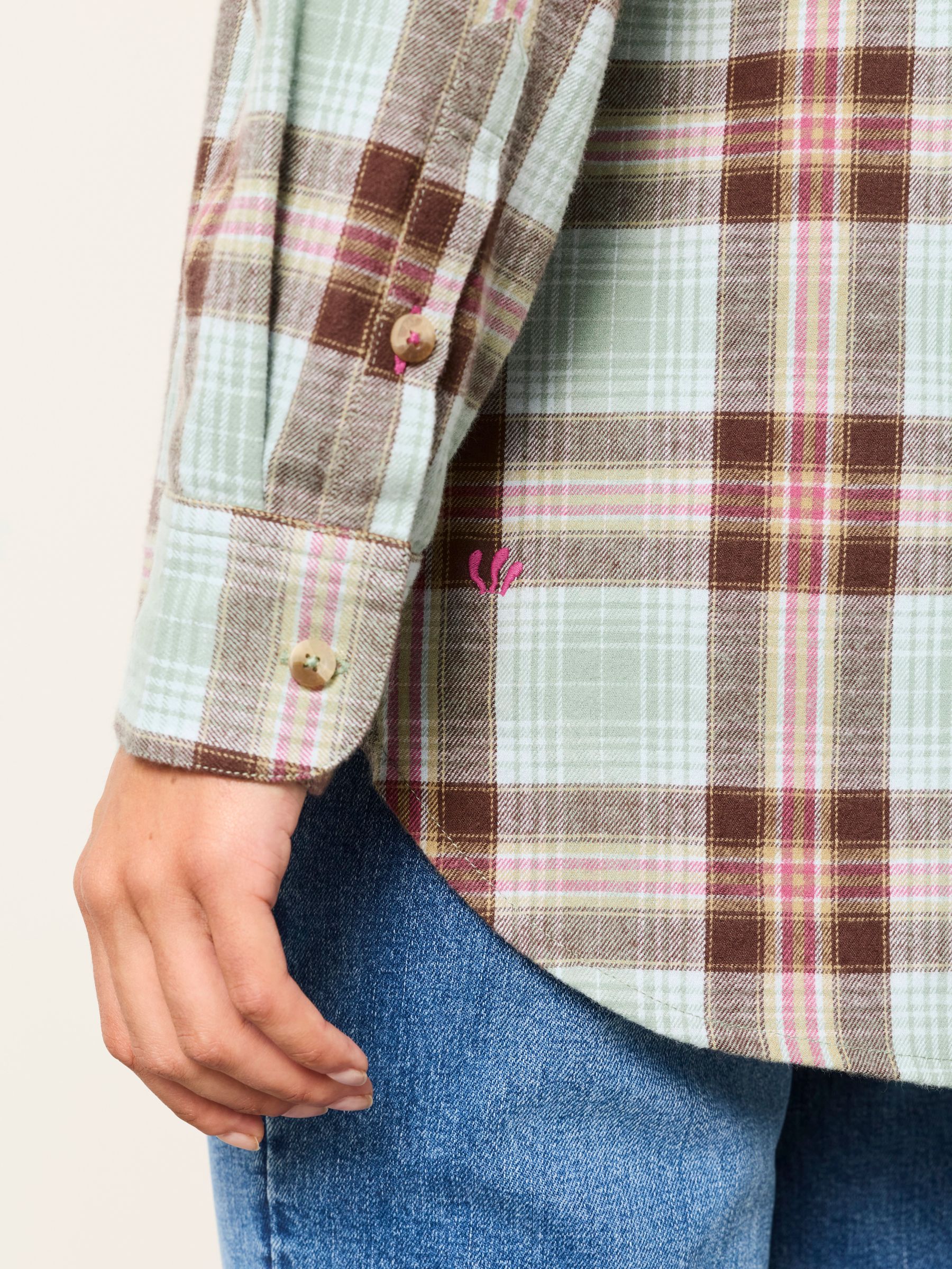 Olivia Blue Check Shirt - Image 3 of 7