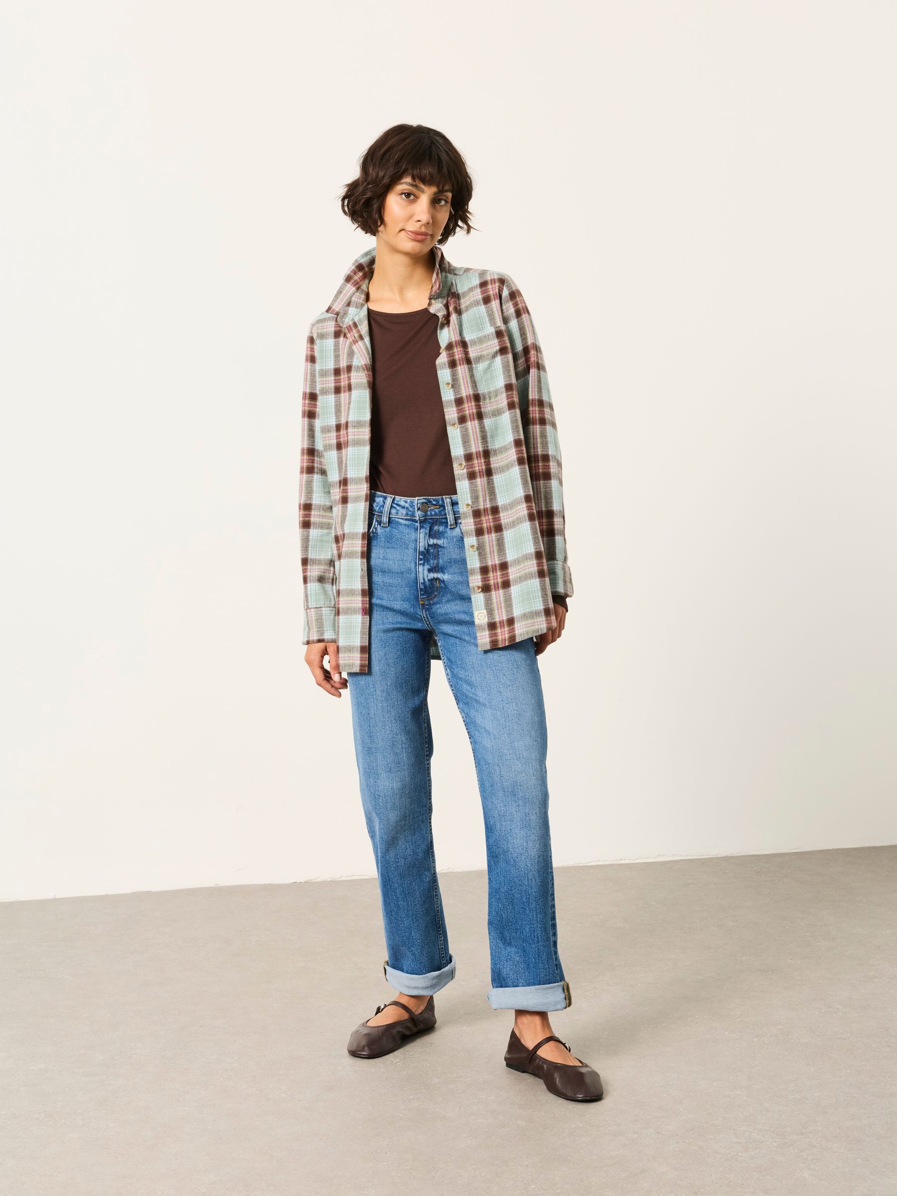 Olivia Blue Check Shirt - Image 4 of 7