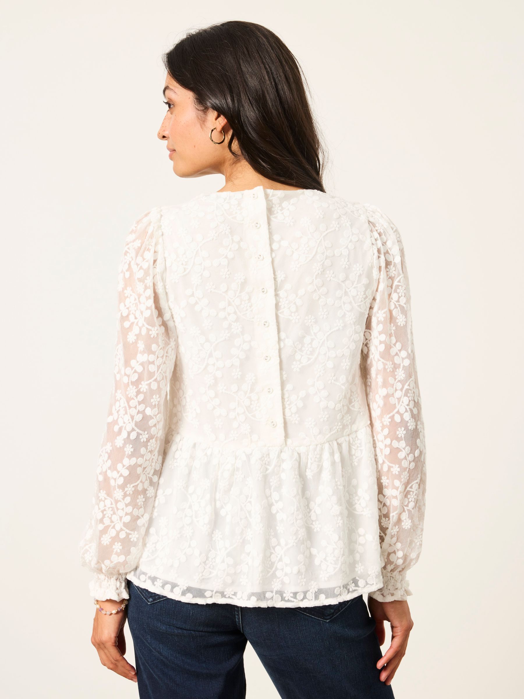Veronica Ivory Lace Blouse - Image 2 of 8 Veronica Ivory Lace Blouse - Image 2 of 8