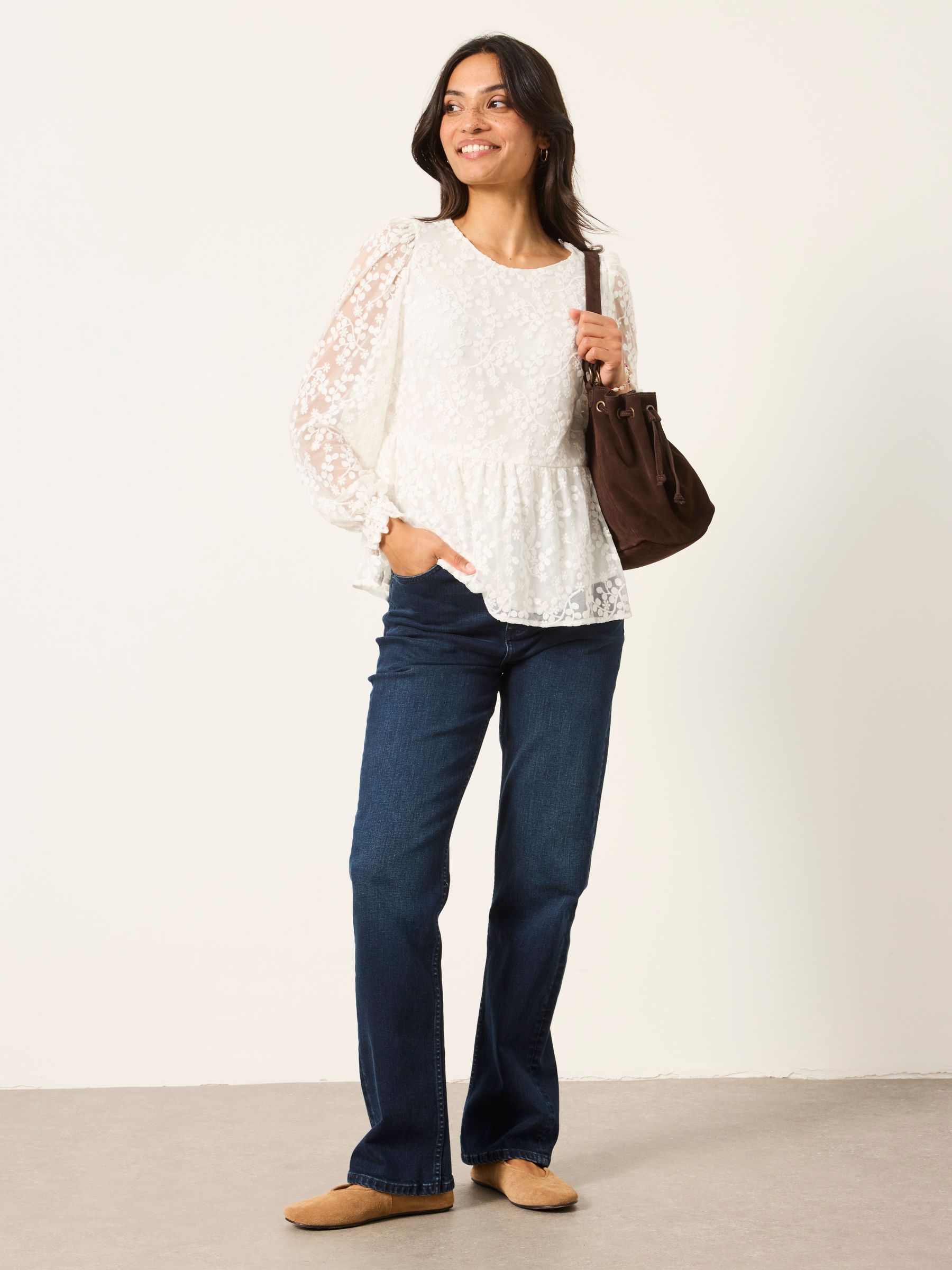 Veronica Ivory Lace Blouse - Image 4 of 8