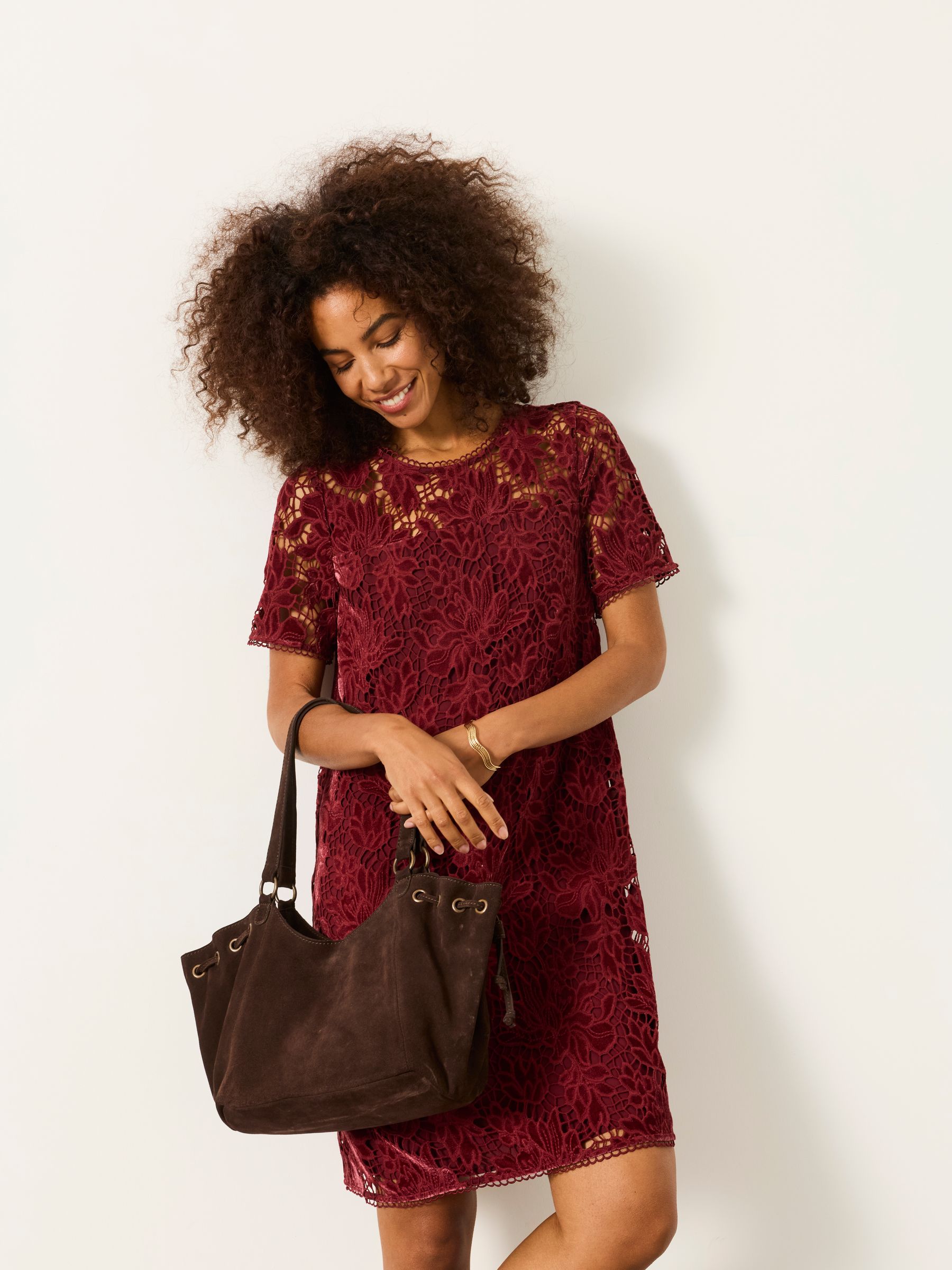 Simone Rose Pink Lace Dress - Image 4 of 5