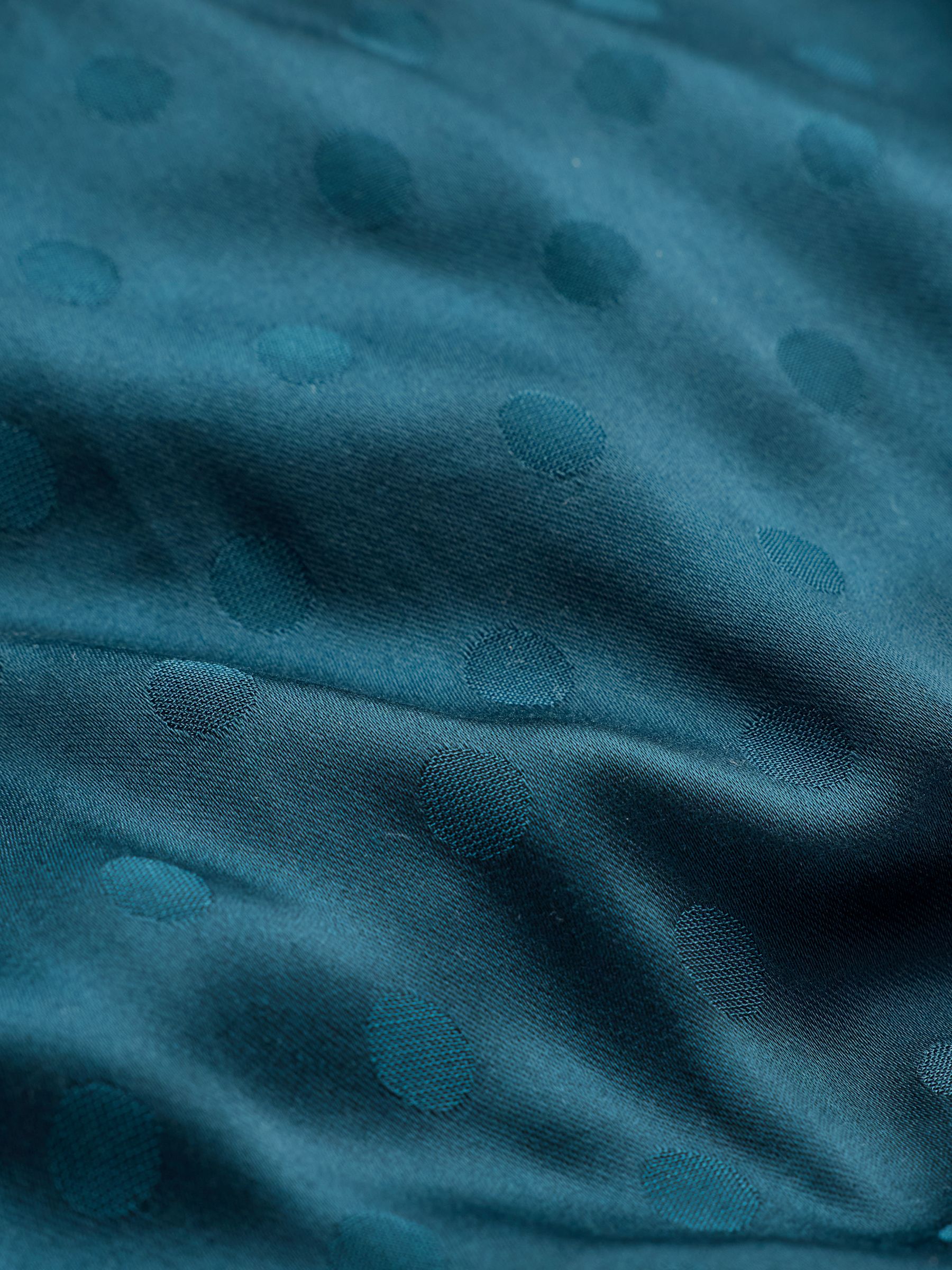 Helene 2 in 1 Teal Blue Satin Maxi Dress with Sparkle Cardigan - Image 7 of 8