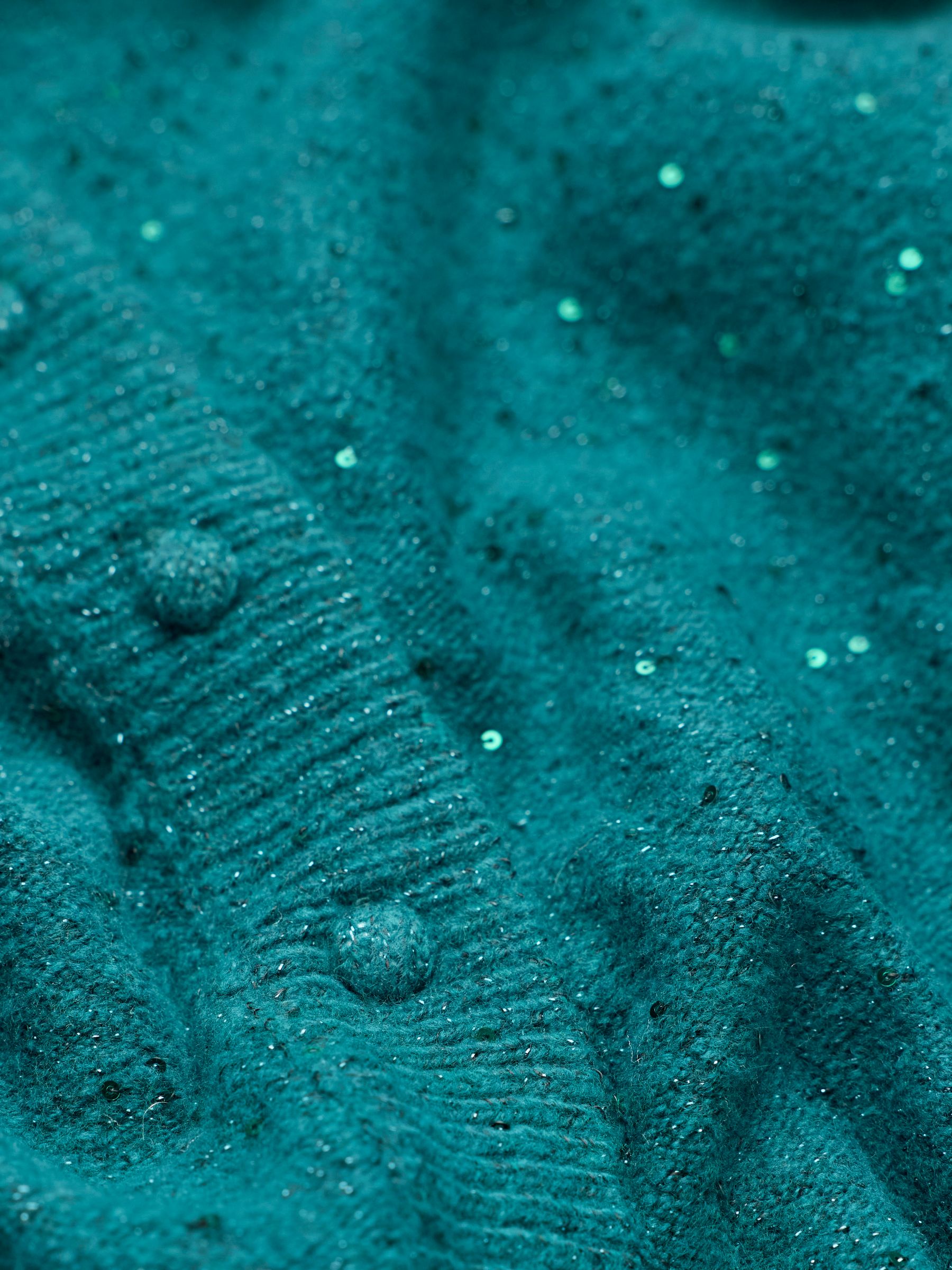 Helene 2 in 1 Teal Blue Satin Maxi Dress with Sparkle Cardigan - Image 8 of 8 Helene 2 in 1 Teal Blue Satin Maxi Dress with Sparkle Cardigan - Image 8 of 8