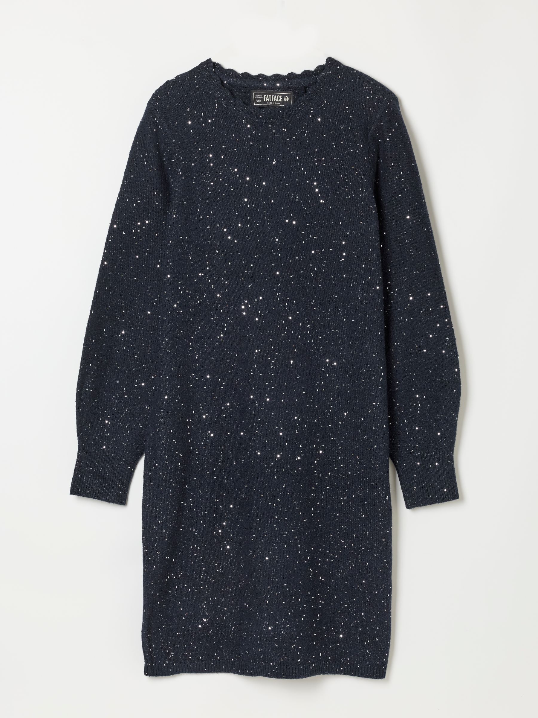 Skylar Navy Knitted Dress - Image 6 of 7