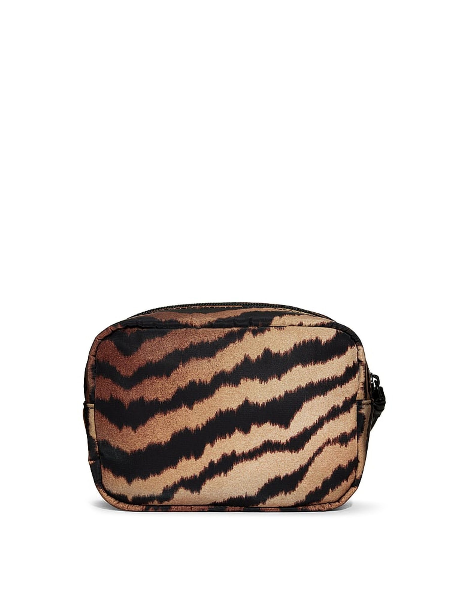 Brown Tiger Stripe Make Up Bag - Image 2 of 3 Brown Tiger Stripe Make Up Bag - Image 2 of 3