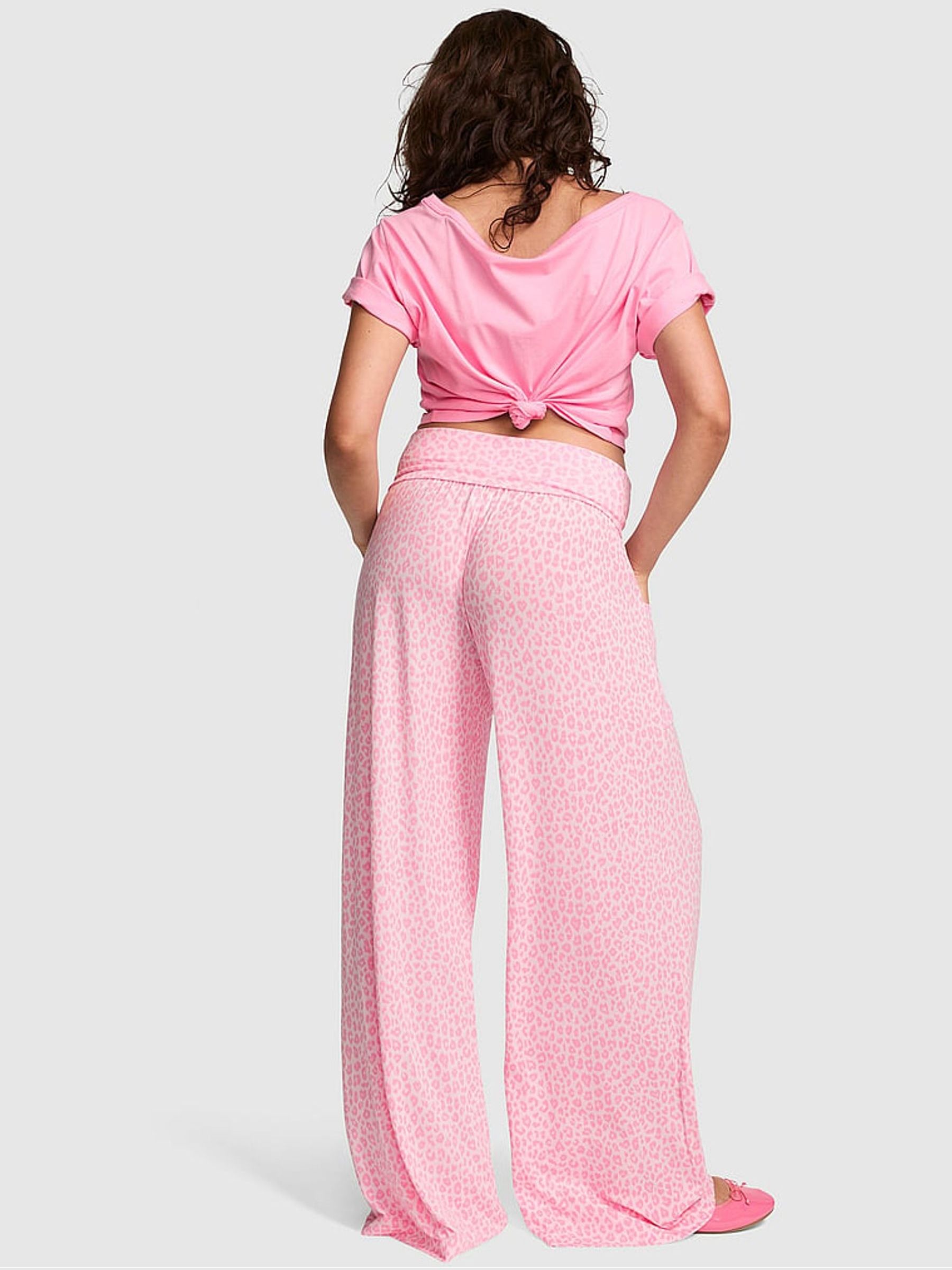 Pink Leopard Long Modal Pyjamas Bottoms - Image 2 of 2