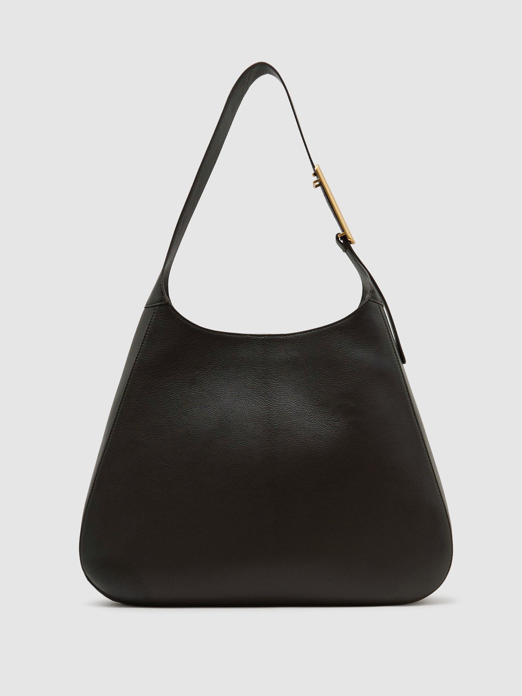 Leather Hardware-Detail Tote Bag in Chocolate - Image 2 of 7