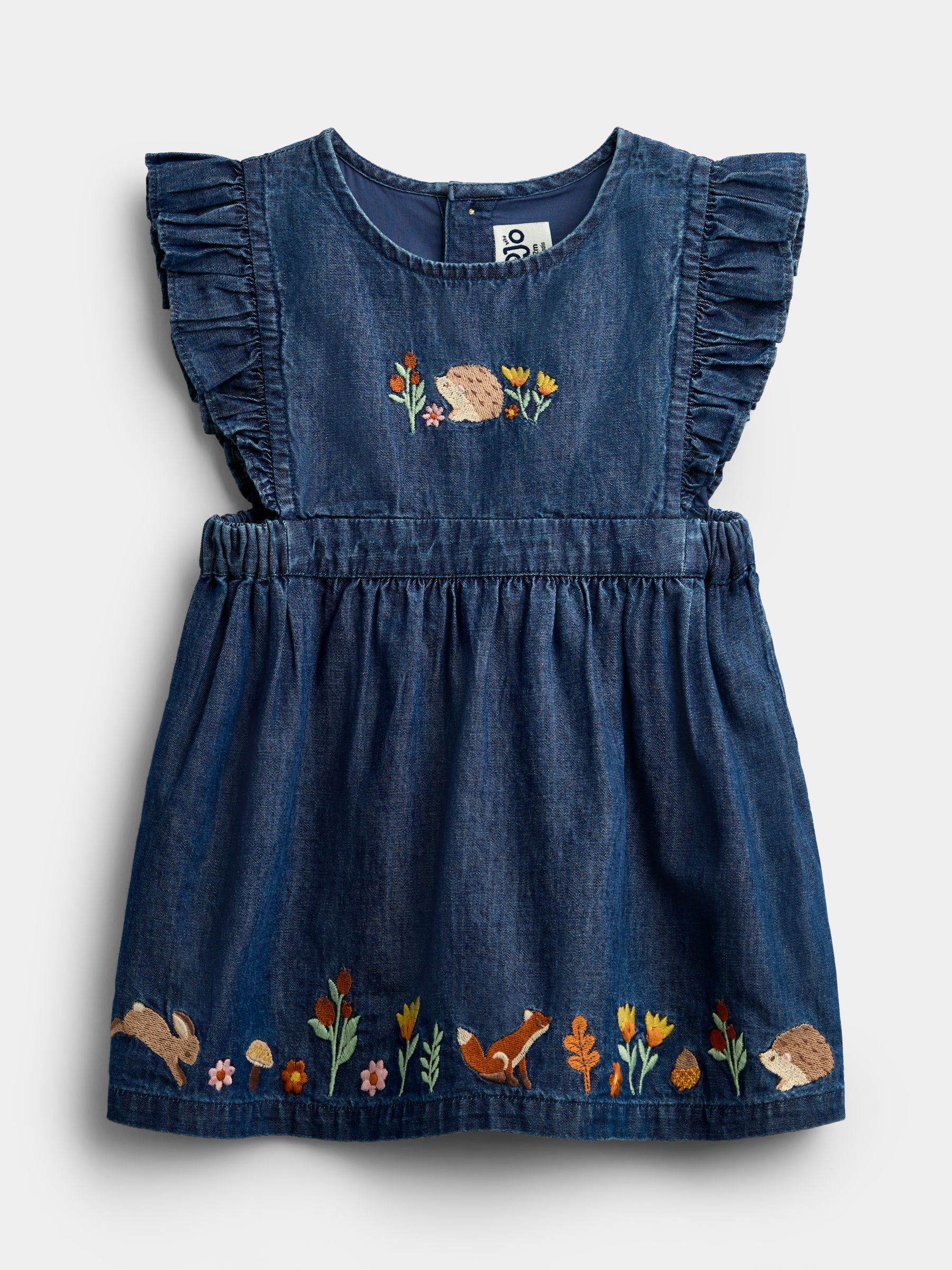Chambray Blue Hedgehog Embroidered Dress Set - Image 4 of 8
