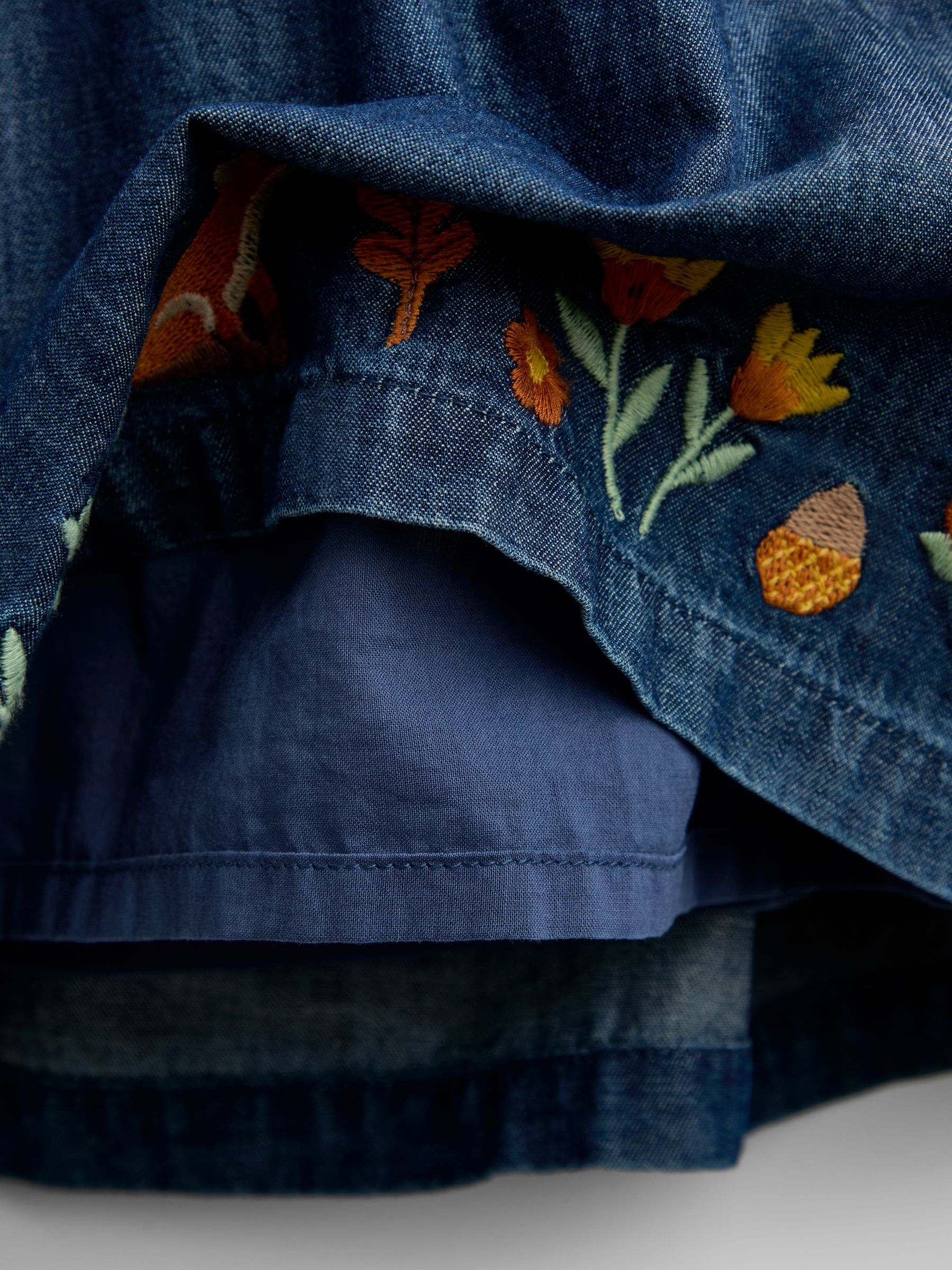 Chambray Blue Hedgehog Embroidered Dress Set - Image 7 of 8