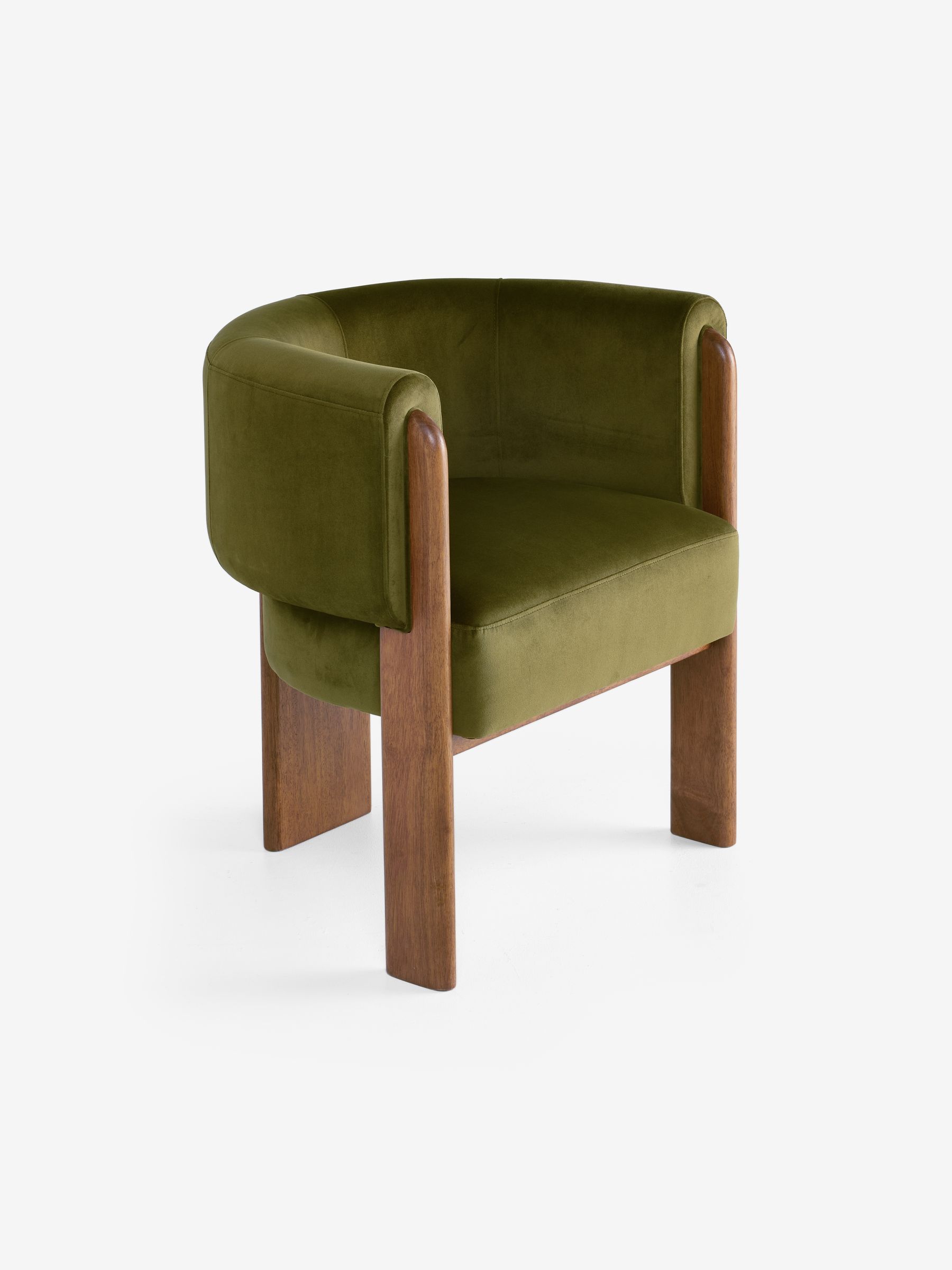 Calix Dining Chair in Green Velvet - Image 4 of 5