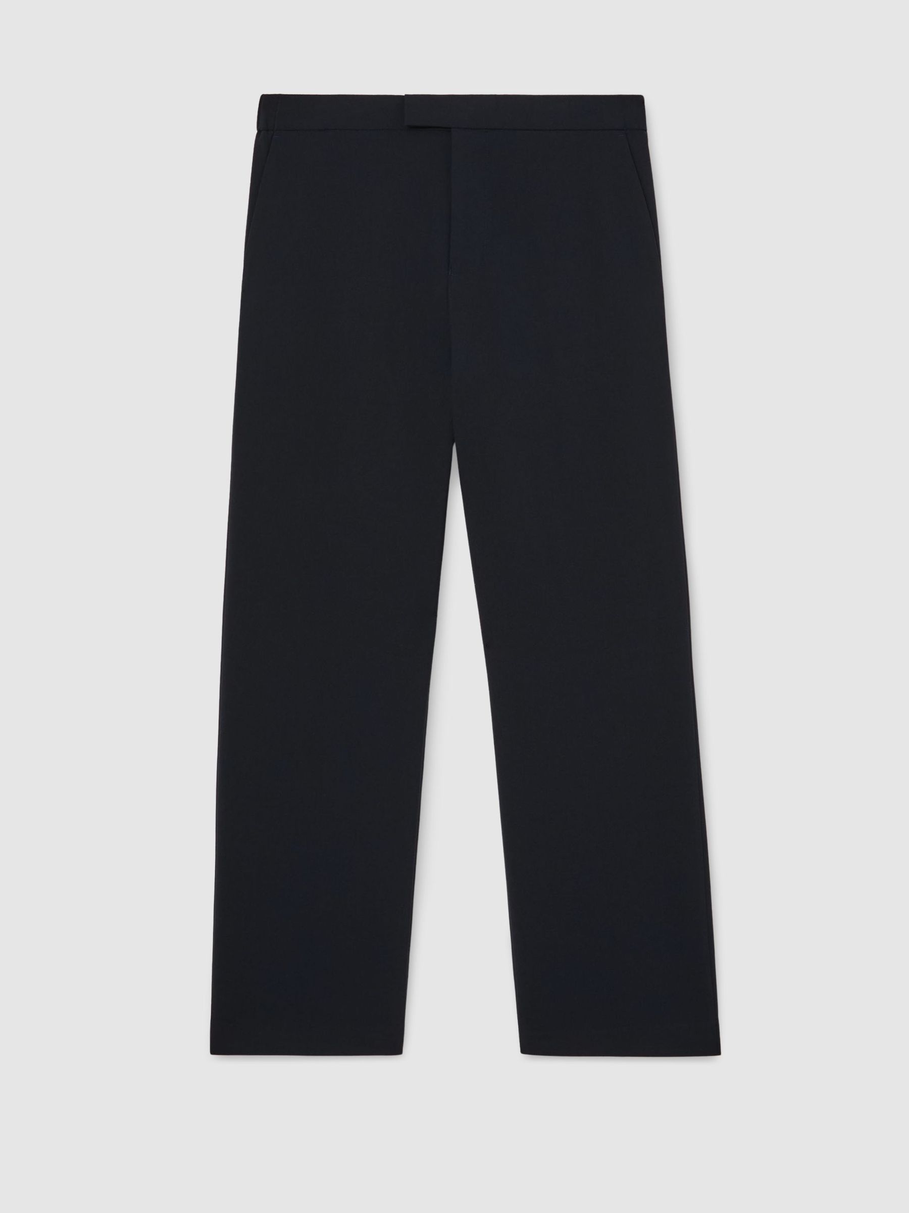 Relaxed Fit Stretch Drawstring Trousers in Navy - Image 2 of 7
