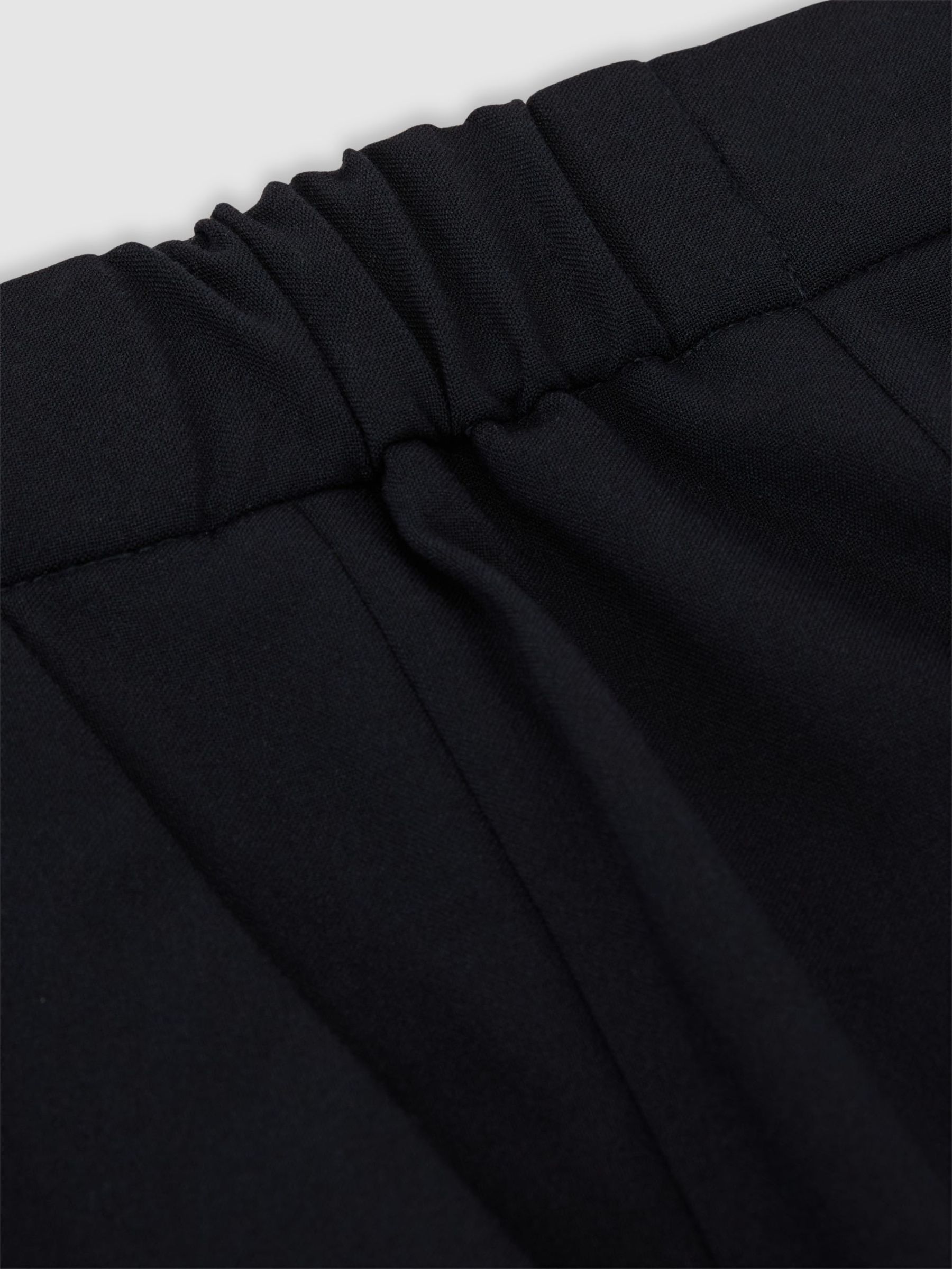 Relaxed Fit Stretch Drawstring Trousers in Navy - Image 7 of 7