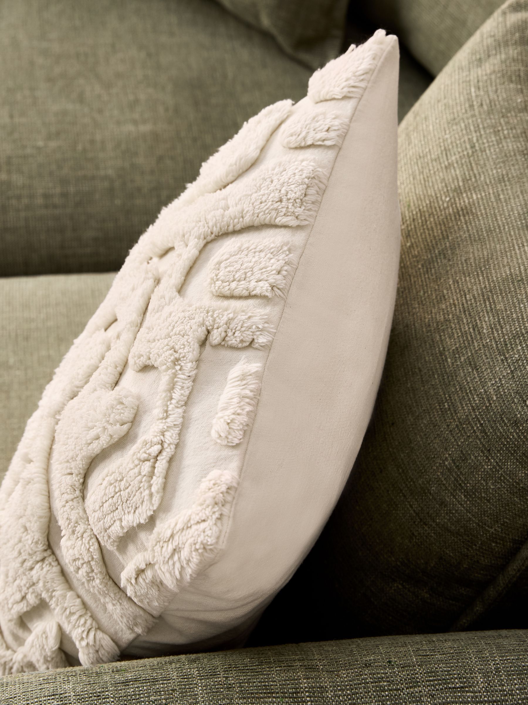 Clyde Tufted Cushion in Natural - Image 3 of 4