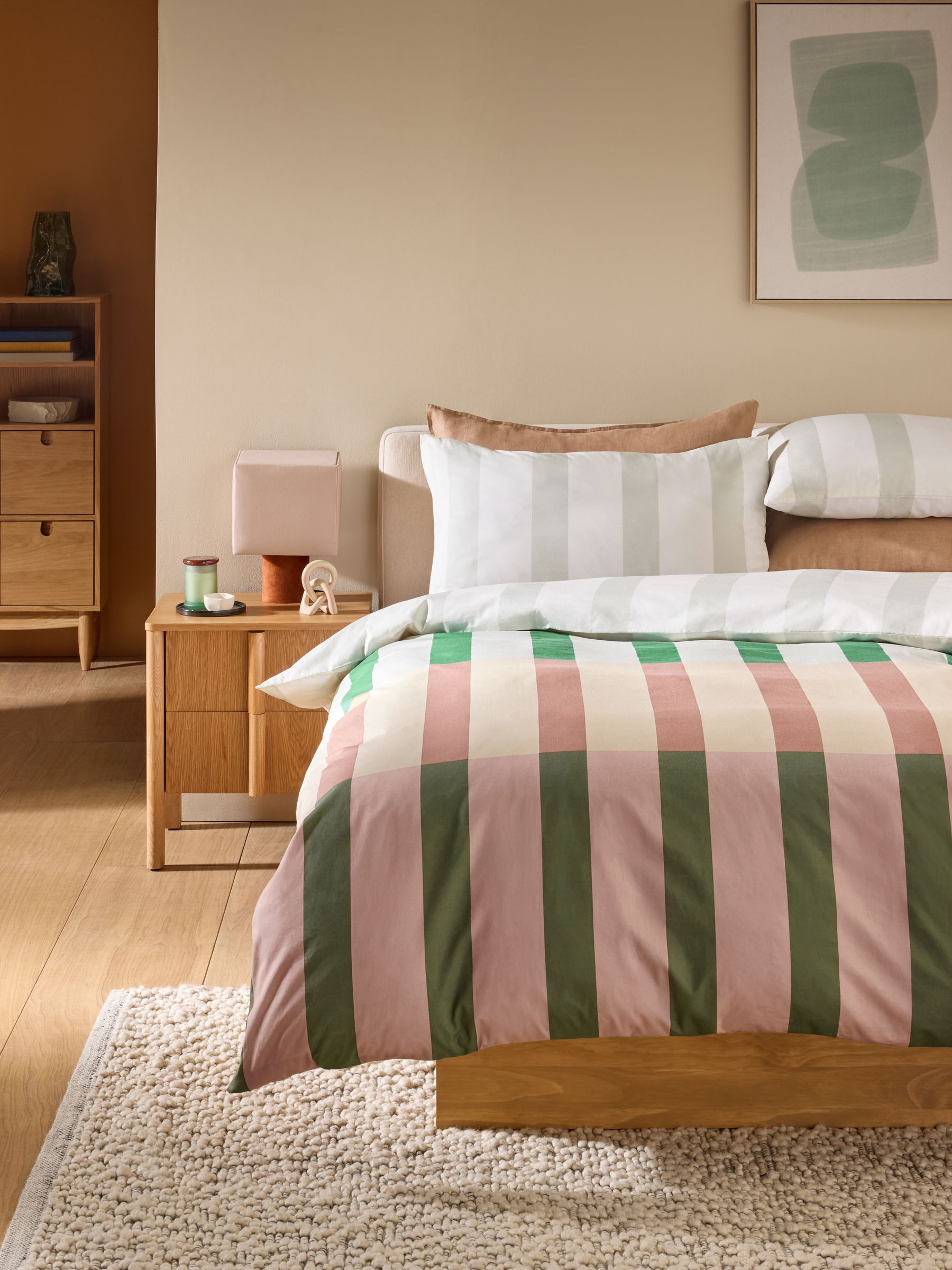 Terri 180 Thread Count Bed Set in Green - Image 1 of 4