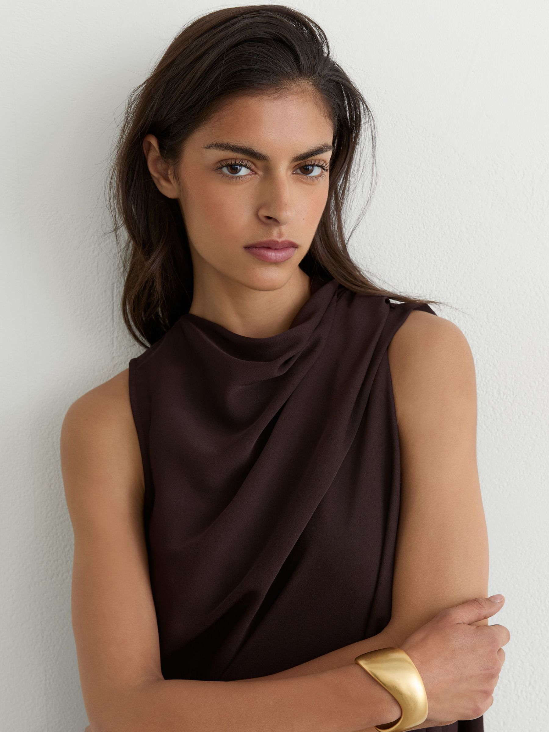 cowl neck layered mini dress Black Cowl Neck Ruched Strappy Layered Mini Dress /1-2-2-1