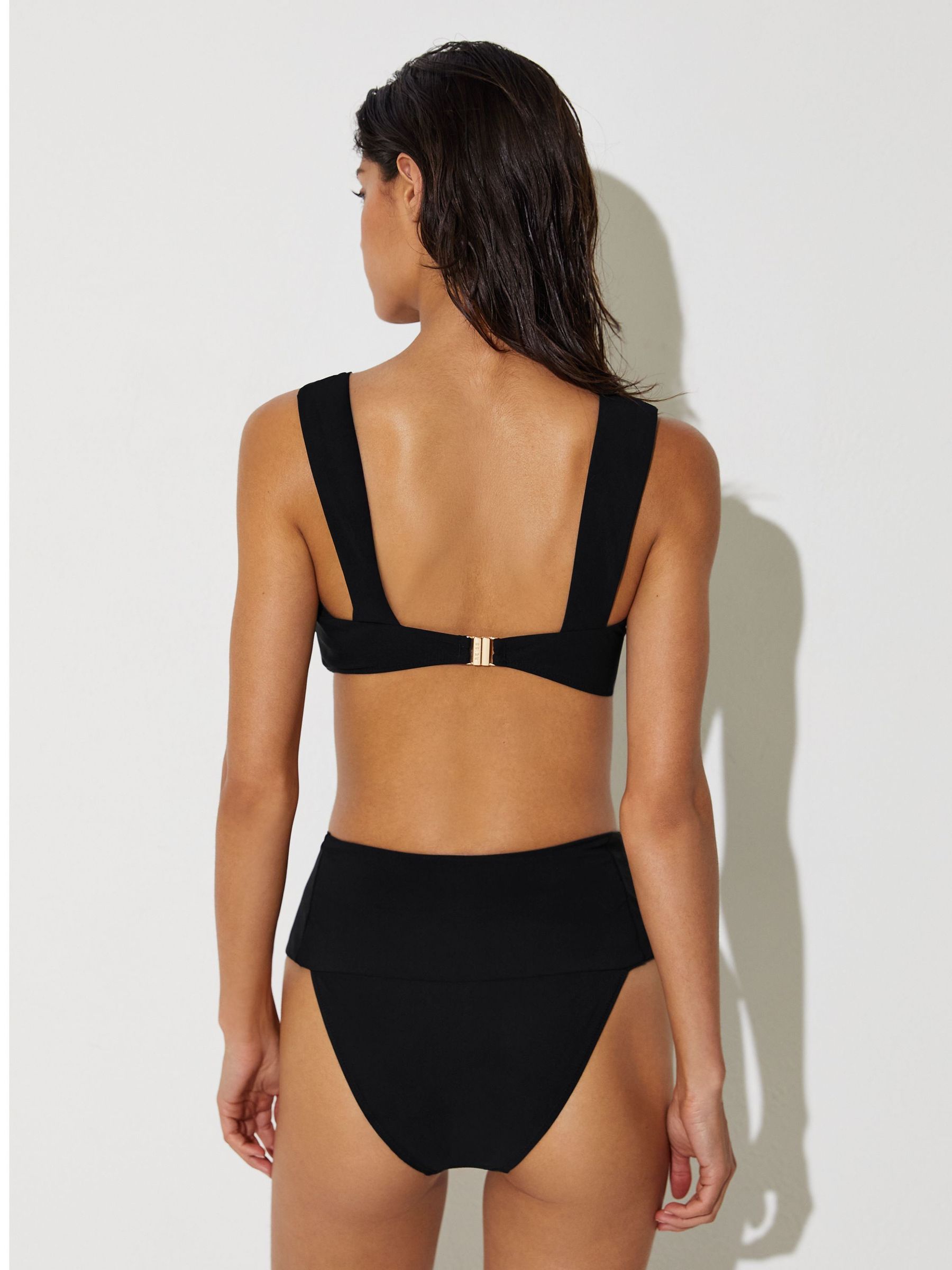 High-Waisted Bikini Bottoms in Black - Image 5 of 6