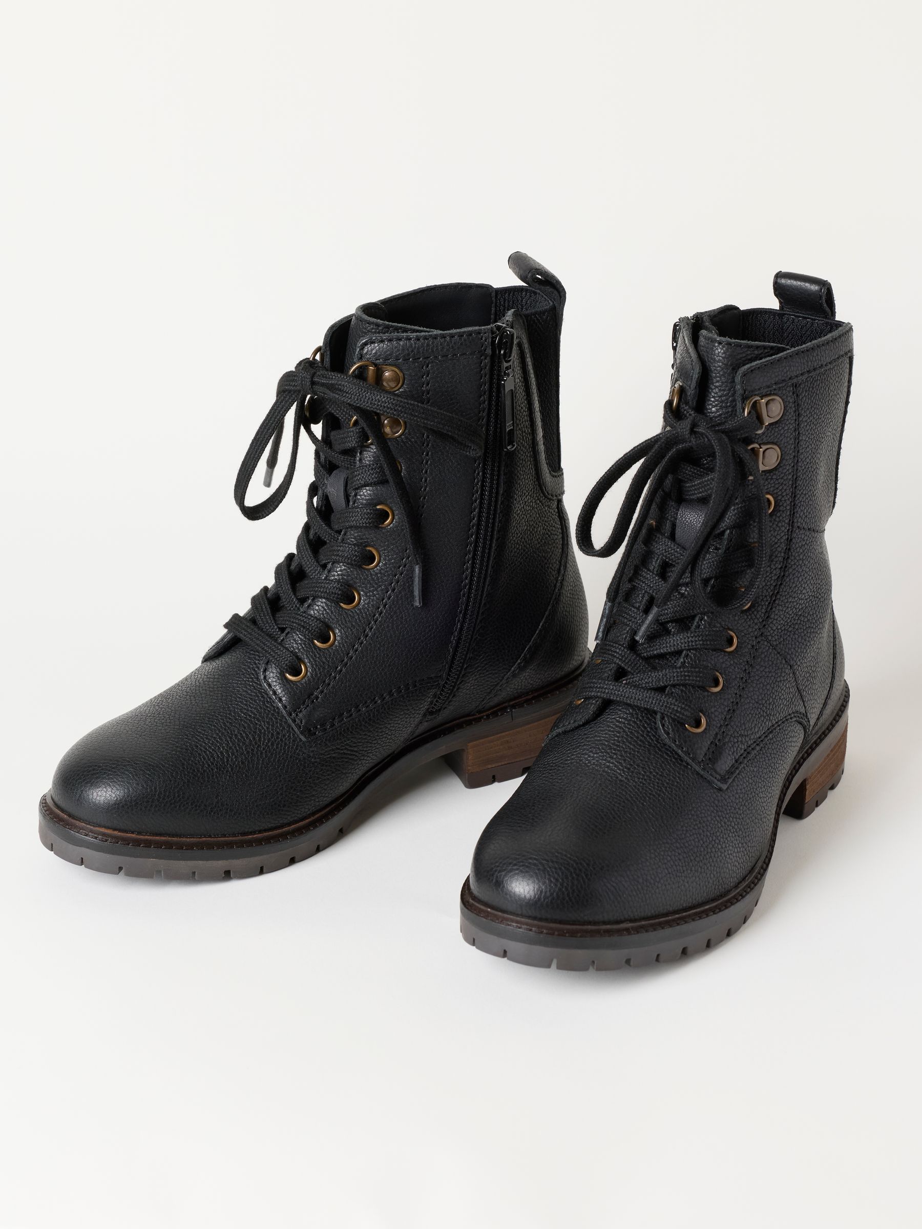Marlow Black Wide Fit Leather Wide Fit Ankle Boot - Image 2 of 3